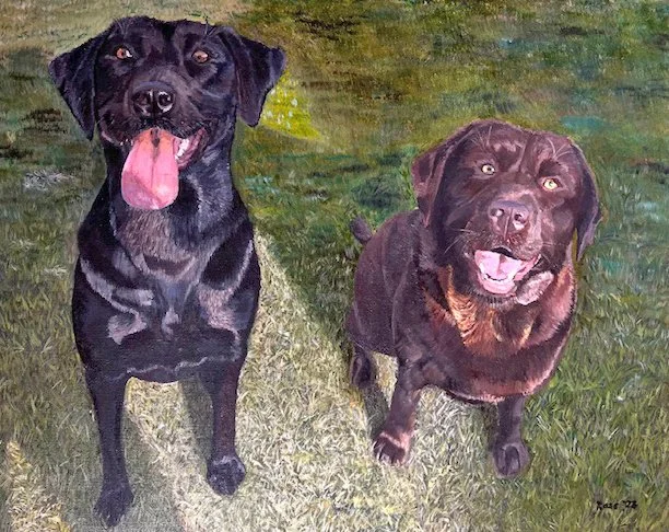 “Two Labradors” 16 x 20 oil on canvas

Private Collection, South Dakota