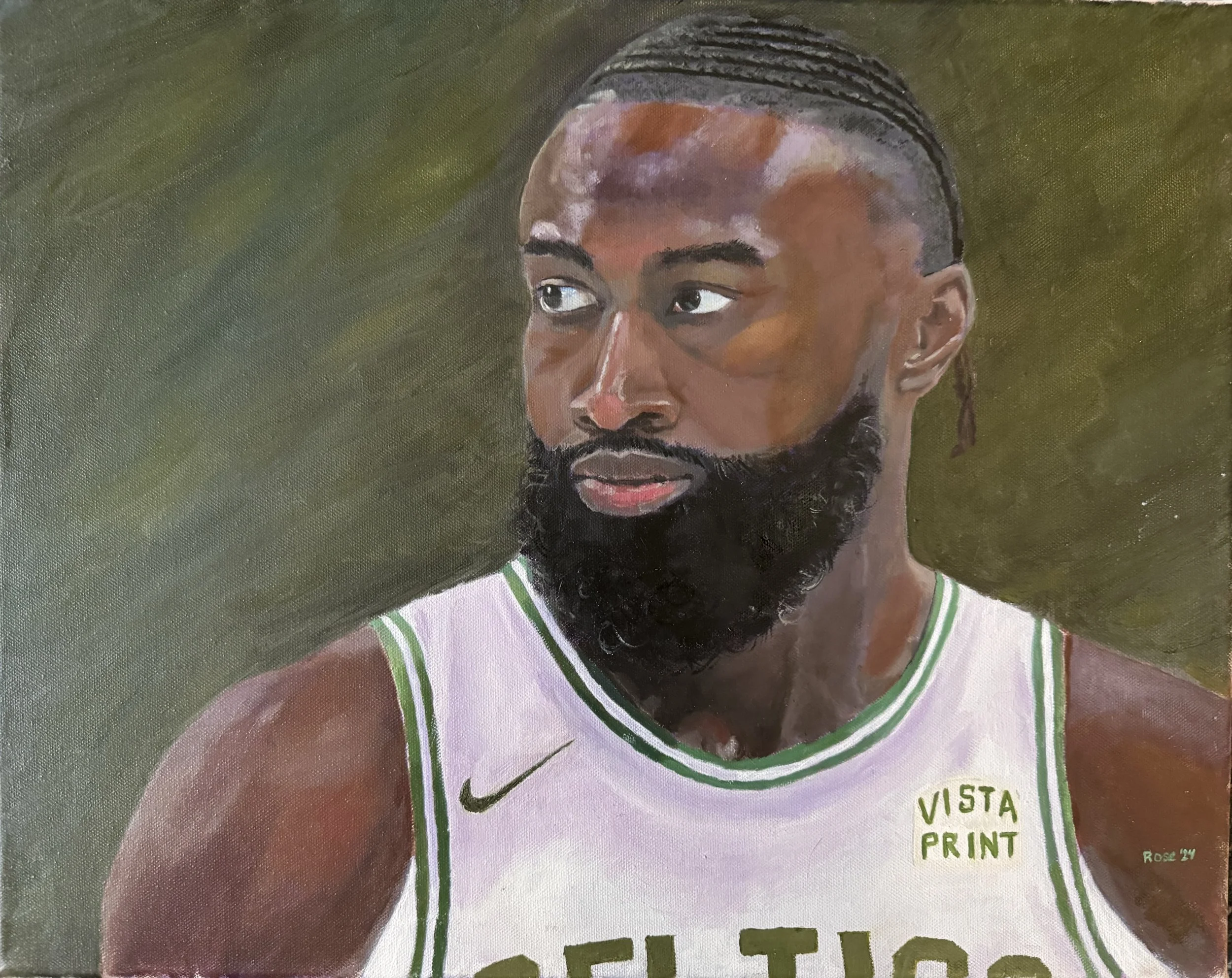 “Jaylen Brown” 16 x 20 oil on canvas