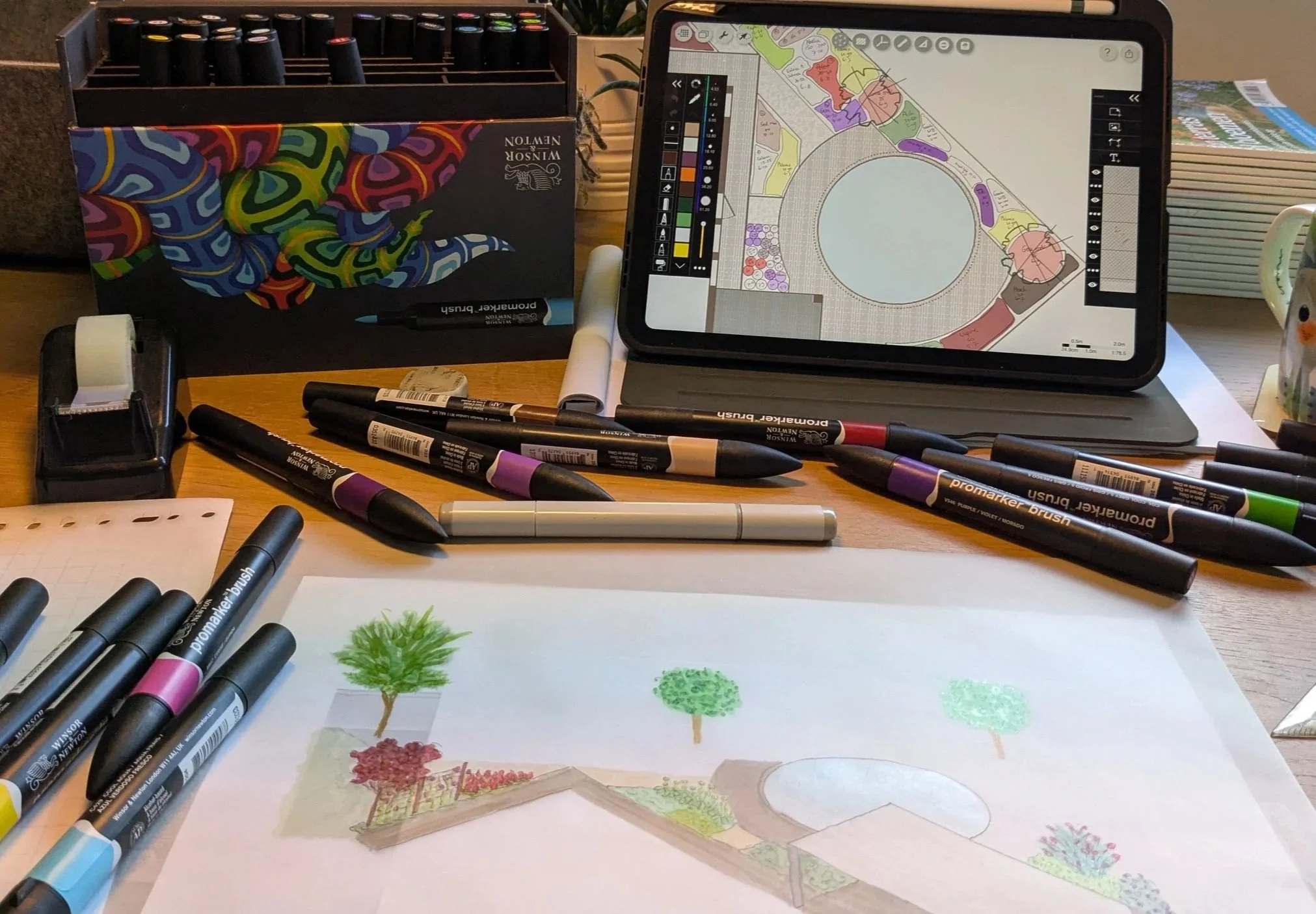 3D weergave van een tuinontwerp door Margot's Tuinen