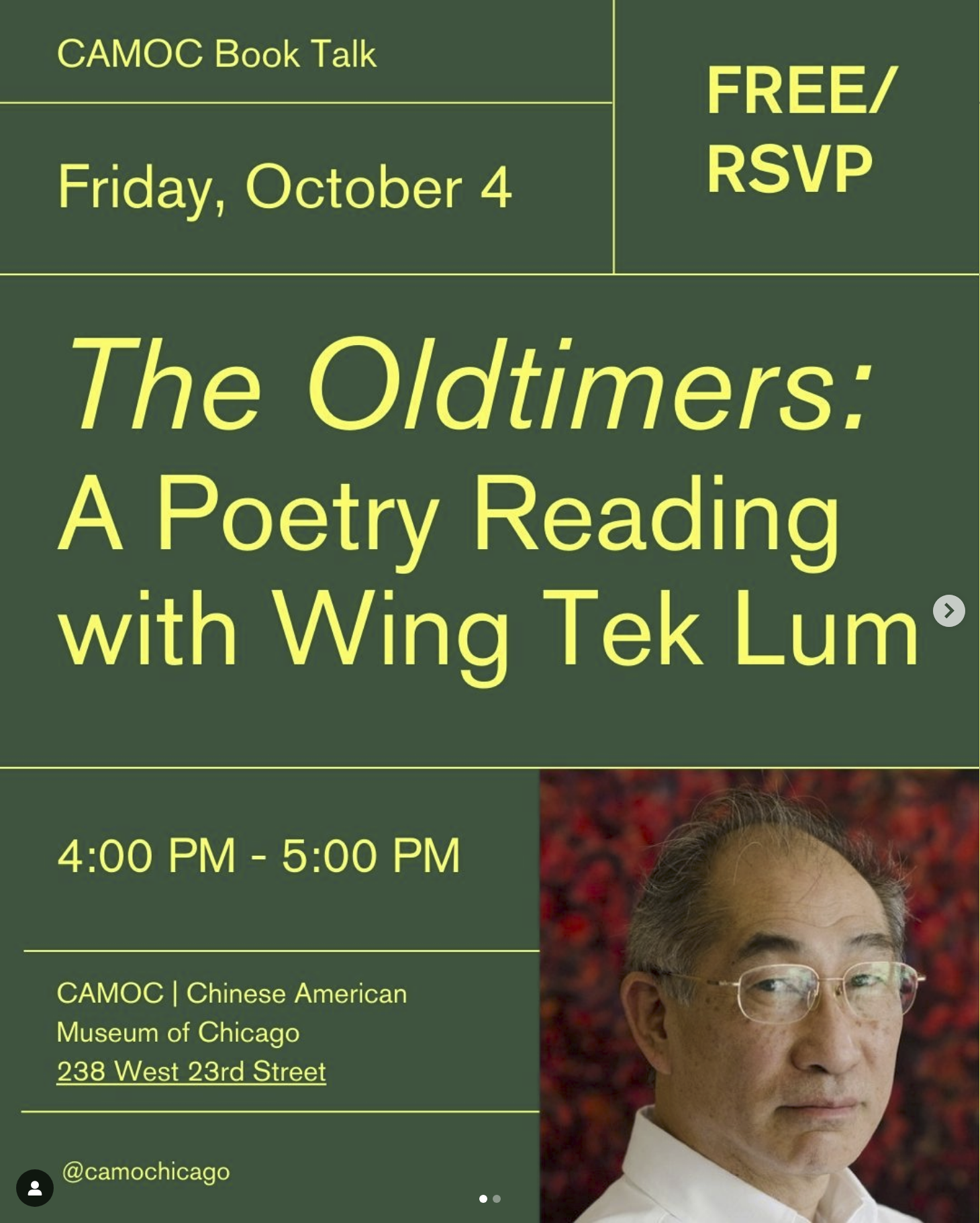 The Oldtimers: A Poetry Reading with Wing Tek Lum