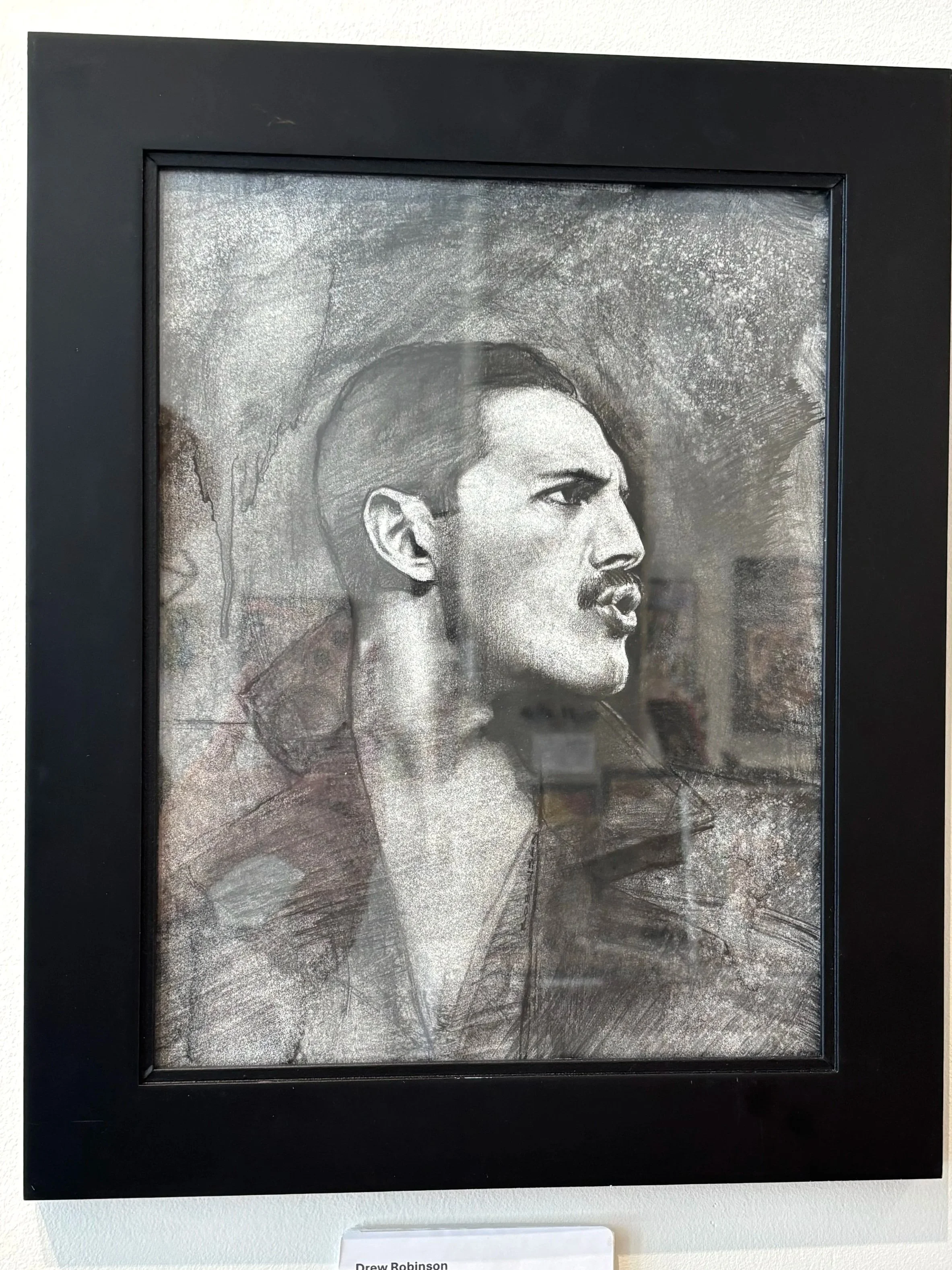 SOLD - Freddie by Drew Robinson
Charcoal on Strathmore 300 3 Ply, 16 x 13 1/4 
