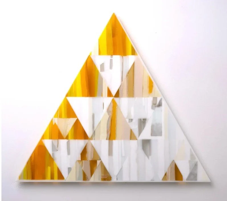 Balance, Prayer series by Stephen Galgas fused glass 21 x 21 inches