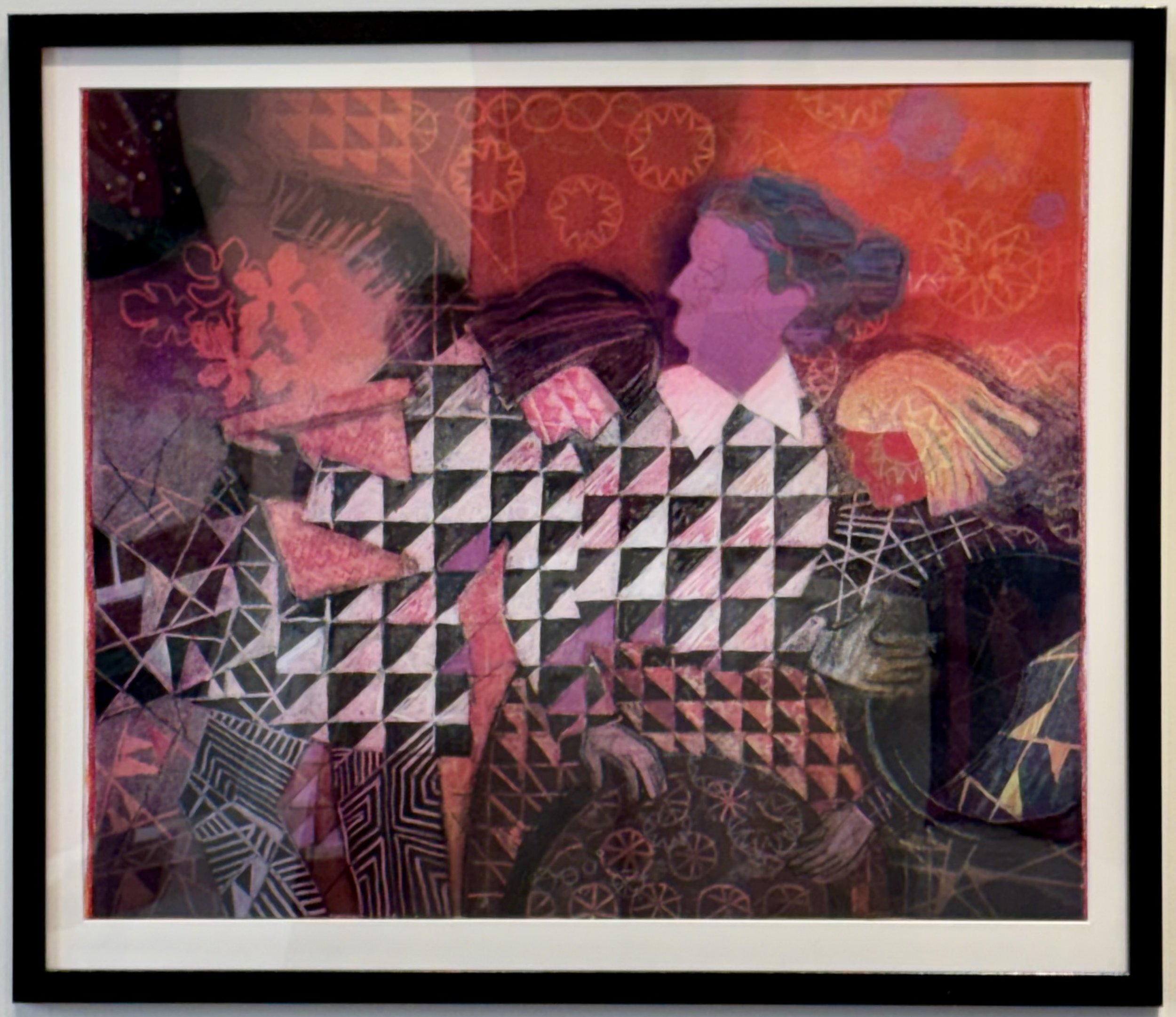 Red Sky at Night by Karen Albanese Campbell, Monotype 25.25 x 29. 25 inches