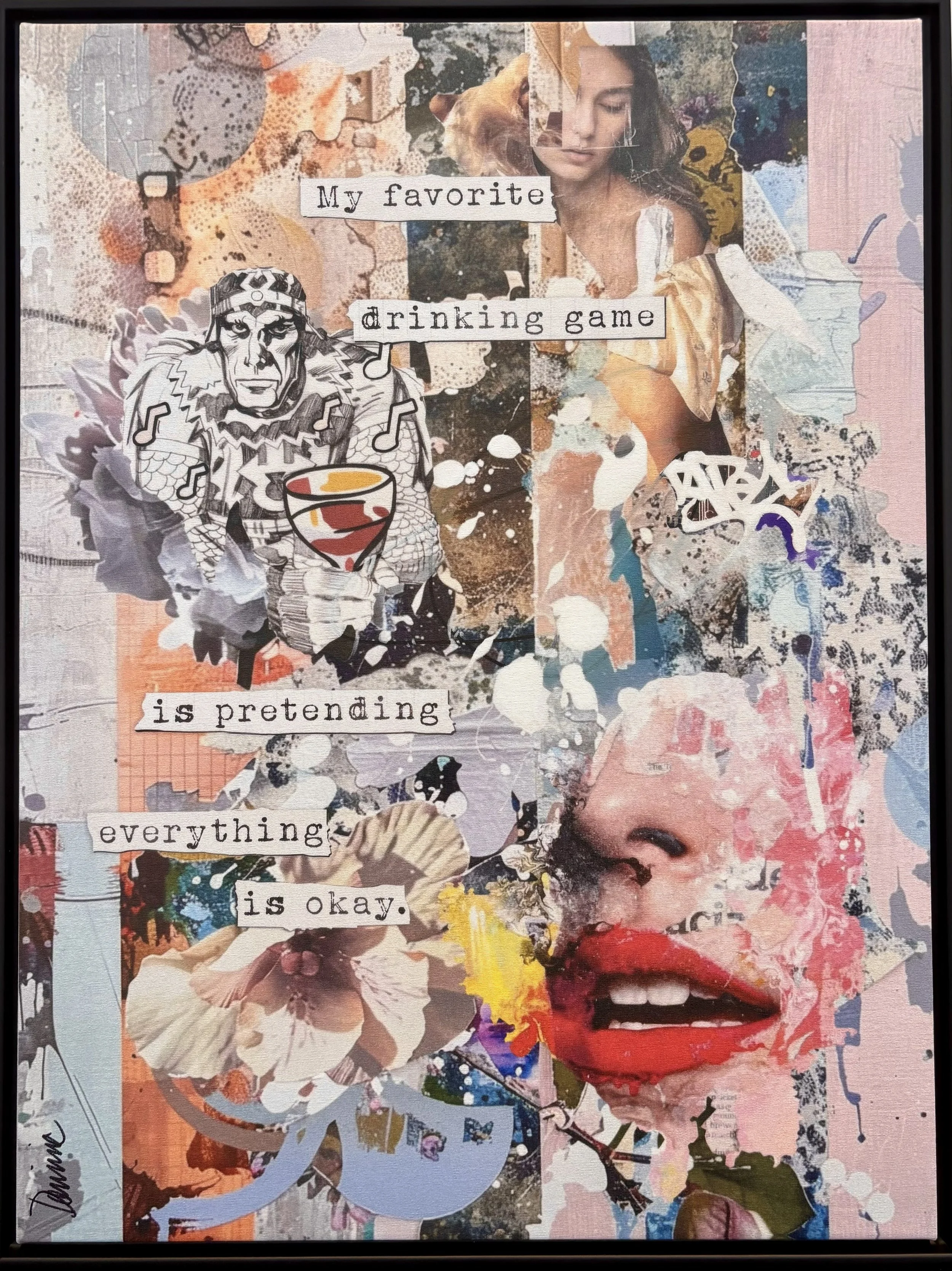 Drinking by Dominic LaRiccia
Collage, 24 x 18