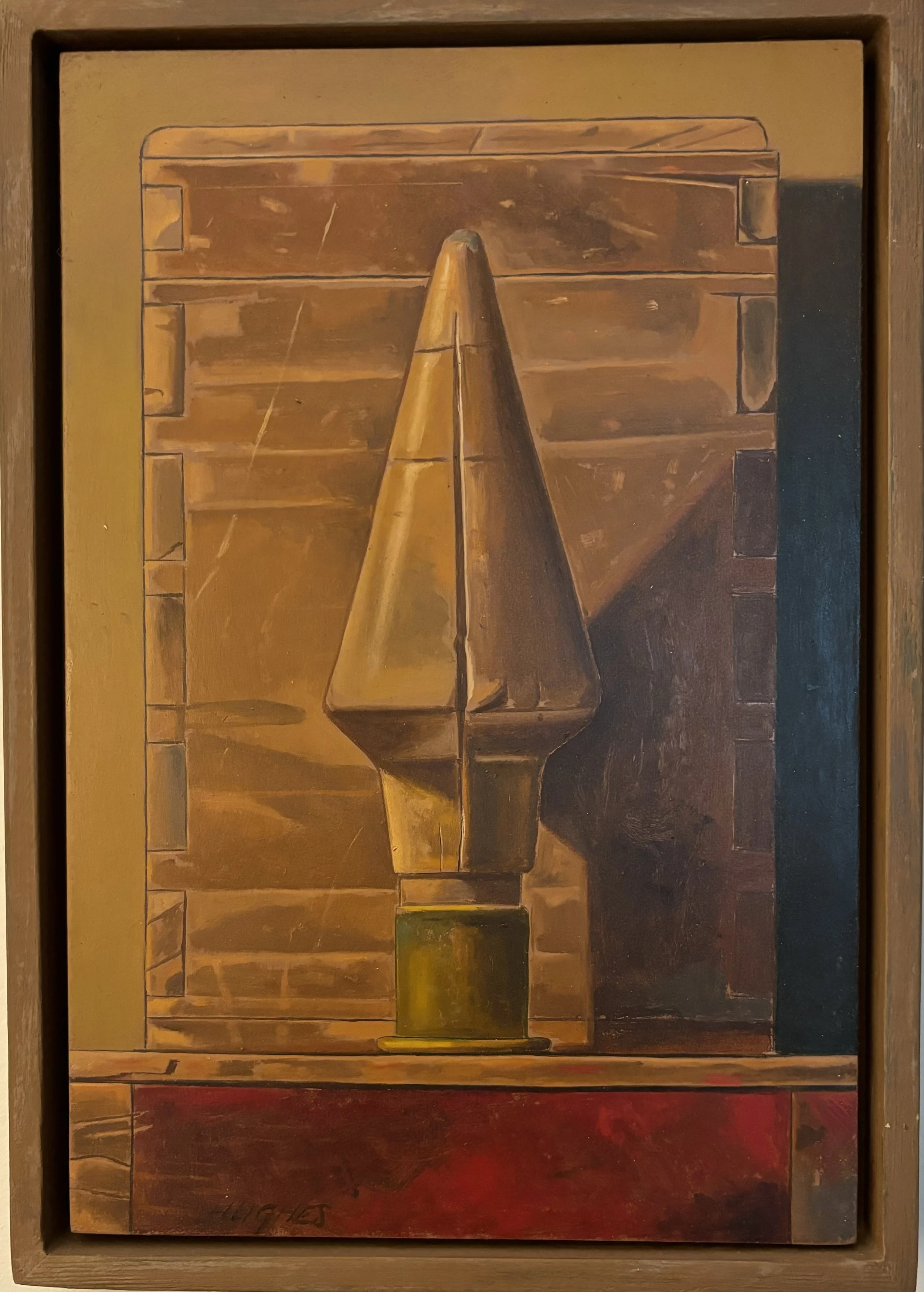Manuel Hughes, Untitled, oil on panel, with frame 12 3/4 x 9 inches