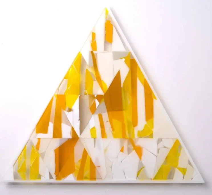 Creativity, Prayer series by Stephen Galgas fused glass 21 x 21 inches