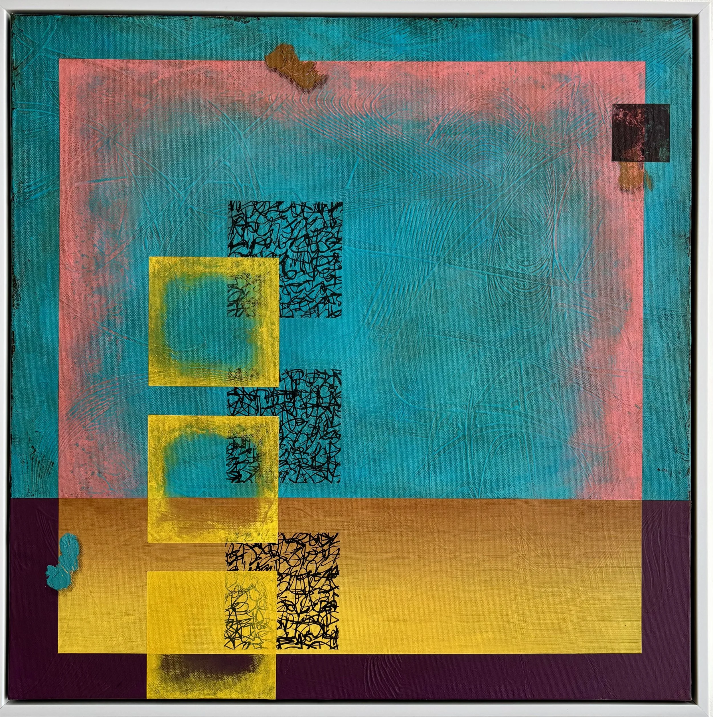 SOLD - Just Get It Out by Chris Thompson, acrylic on canvas 24 x 24 inches