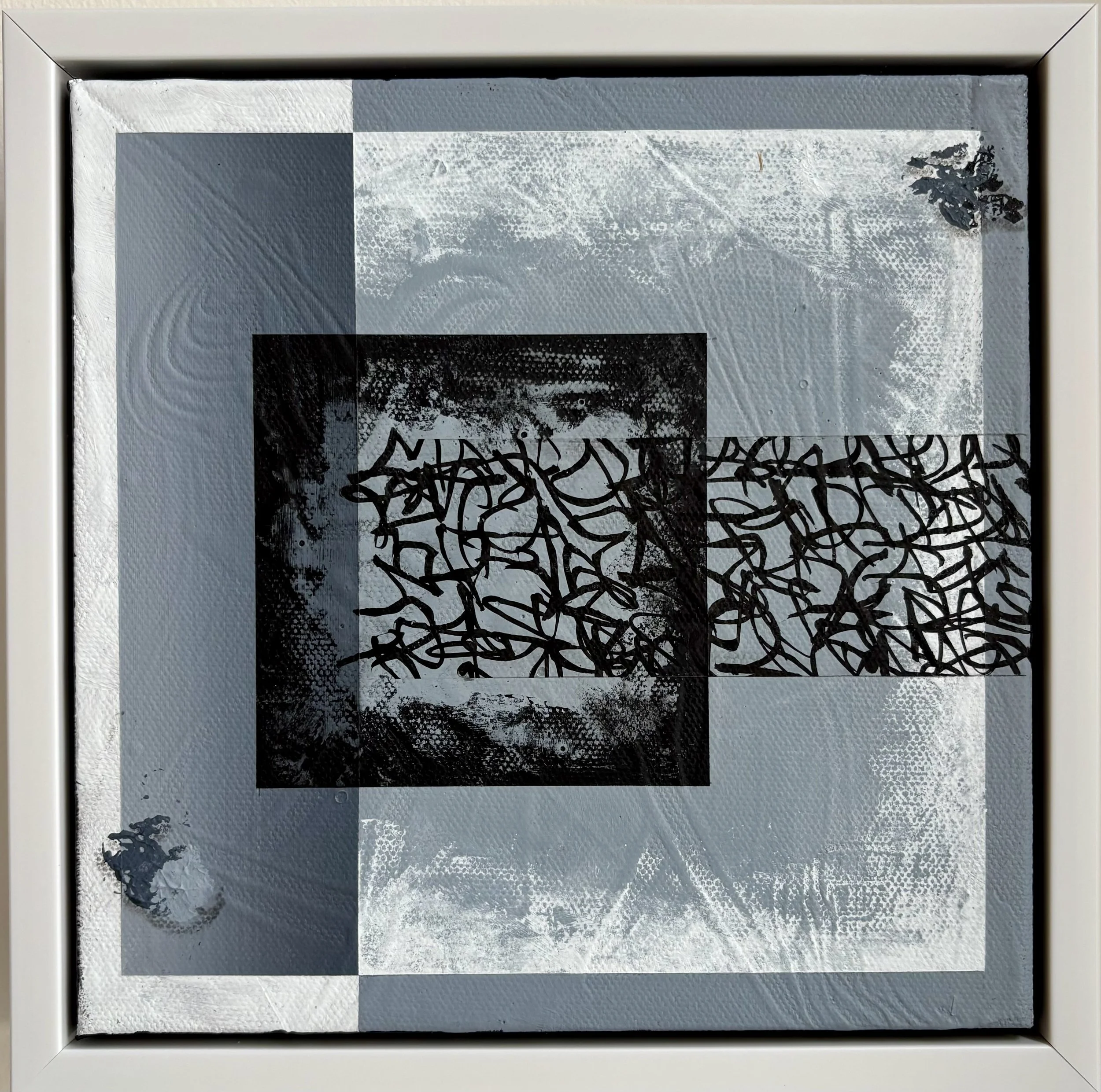 SOLD - Feed II by Chris Thompson, acrylic on canvas 8 x 8 inches
