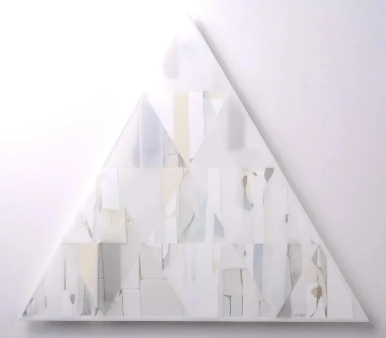 Tranquility, Prayer series by Stephen Galgas fused glass 21 x 21 inches