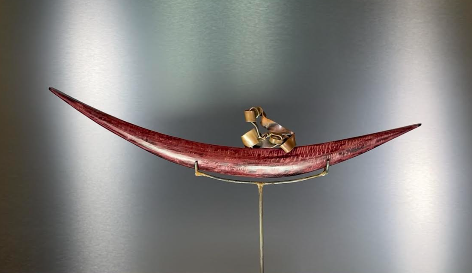 Rabbit Stick, 10" x 18" x 3", Purpleheart, found-object, $385