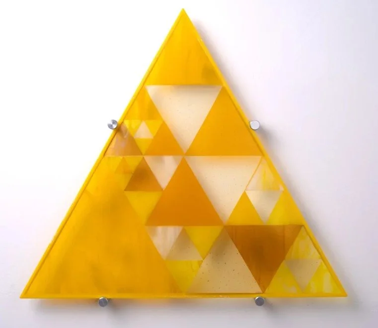 Clarity, Prayer series by Stephen Galgas fused glass 21 x 21 inches