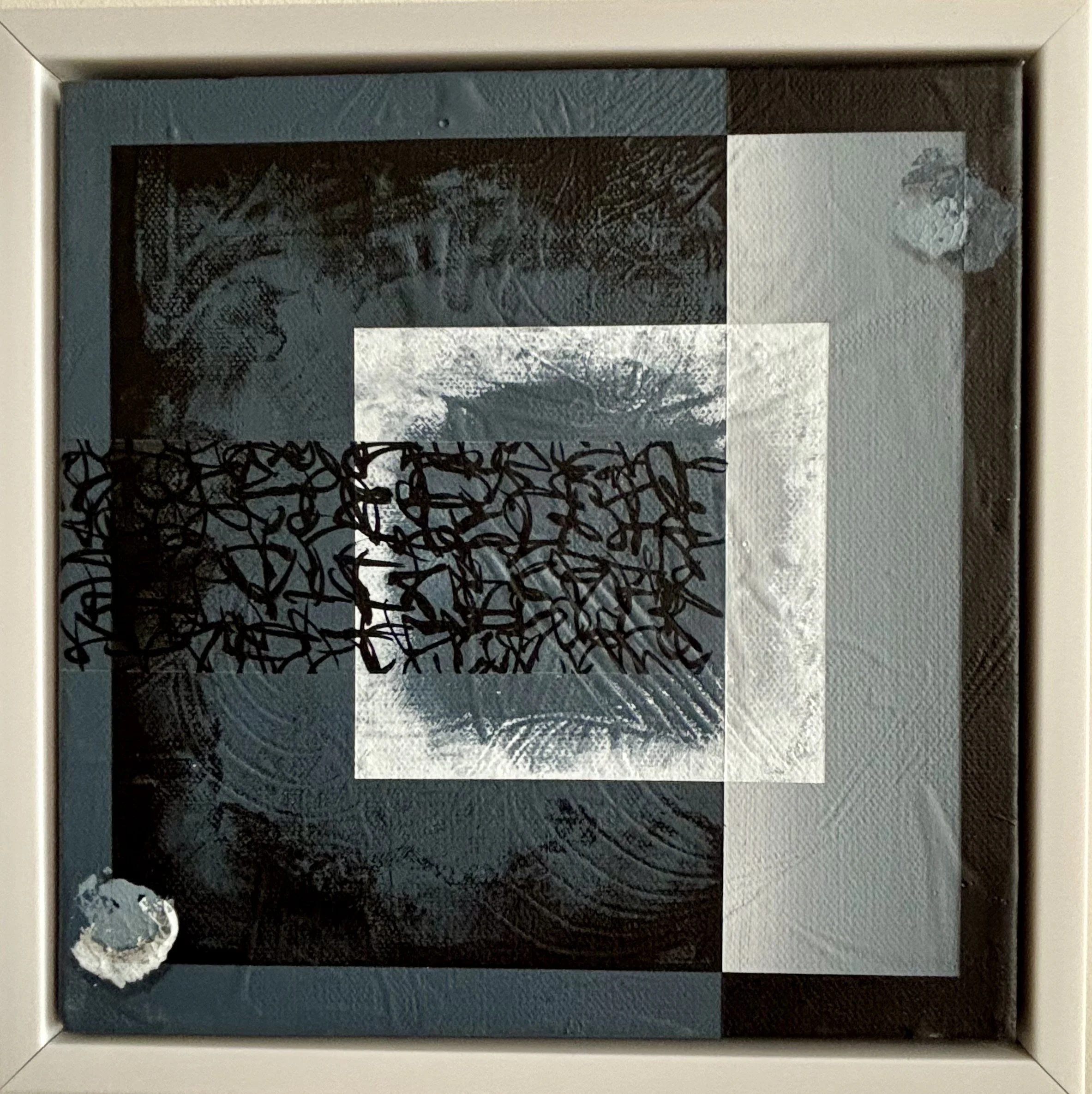 SOLD - Feed I by Chris Thompson, acrylic on canvas 8 x 8 inches
