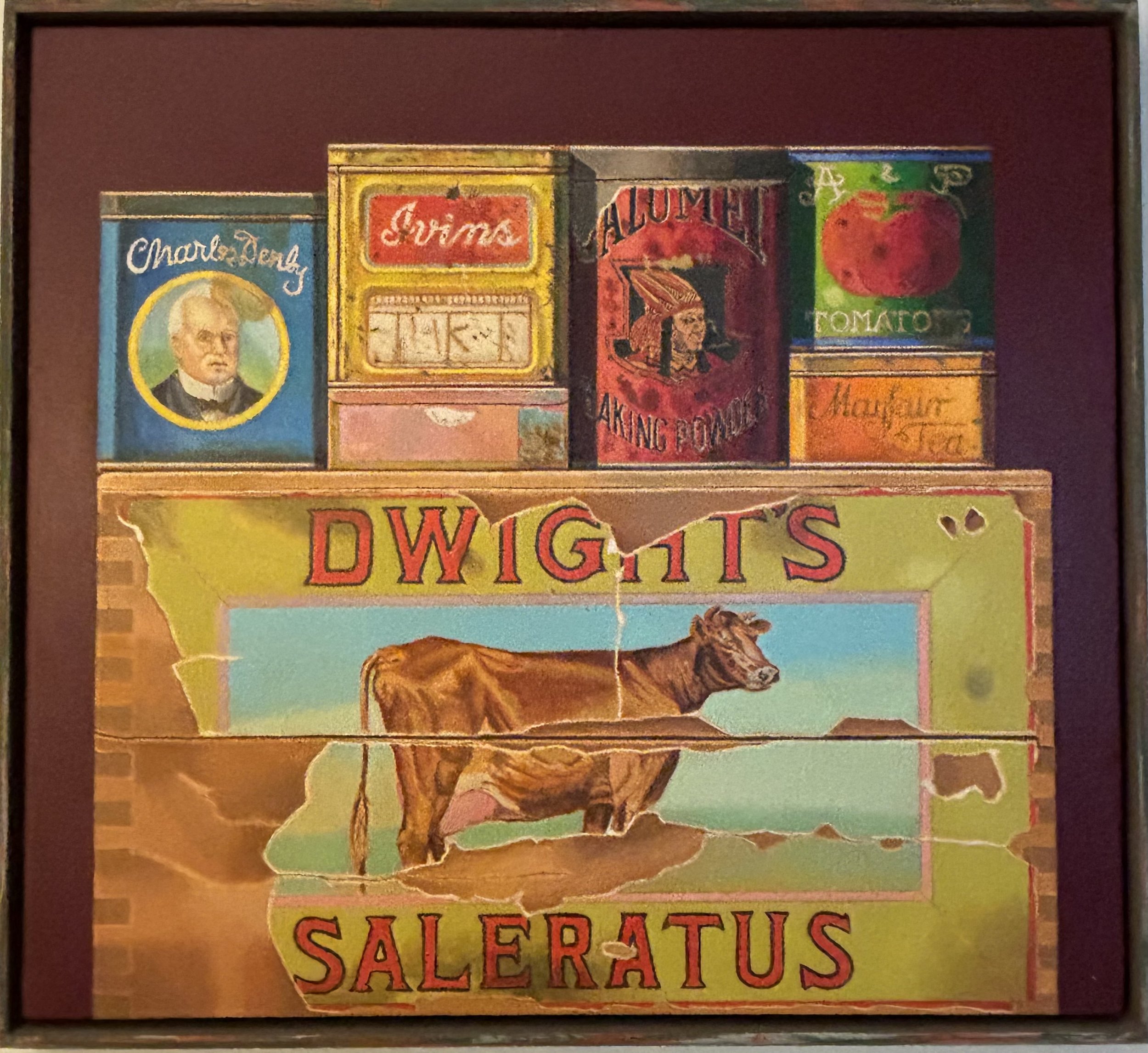 Manuel Hughes, Mayfair, oil on panel, with frame 22 1/2 x 24 inches