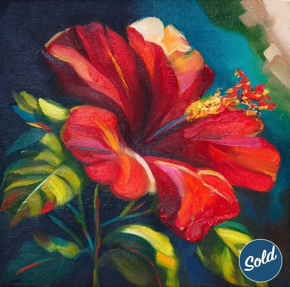 Crimson Glow - 12” x 12”