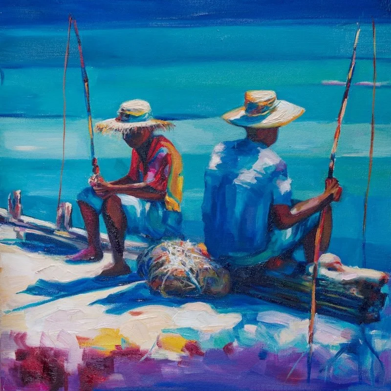 Evening conversations 18” x 18”.jpg