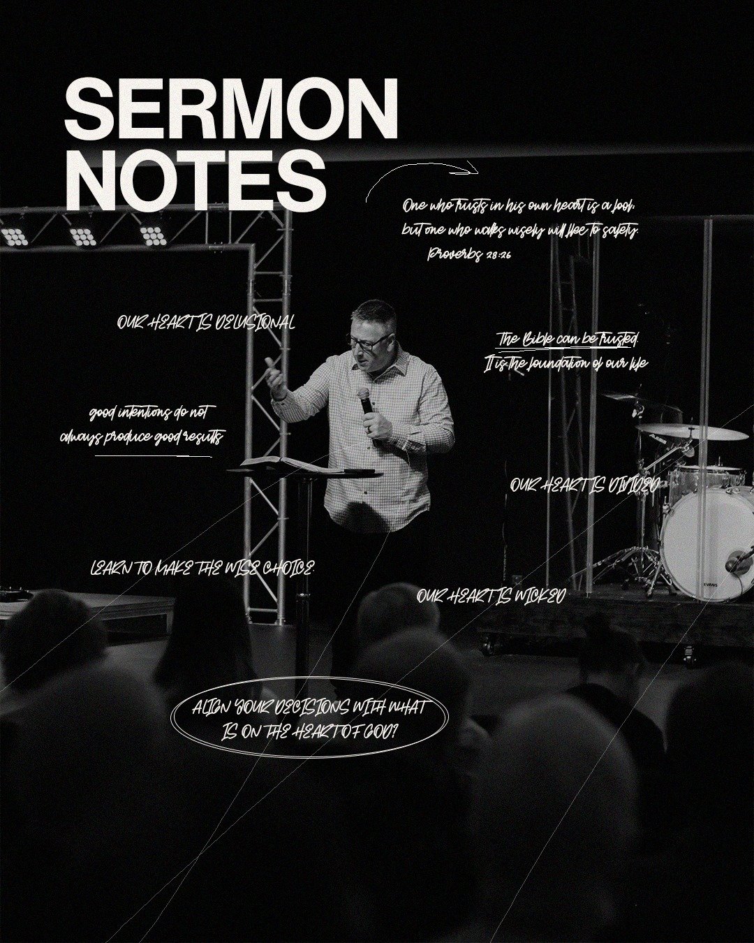 Sermon Notes ✍️ ✍️ ✍️
01. The Bible can be trusted. It is the foundation of our life.
02. We are all messy. Walk with grace.
03. Learn to make the wise choice.