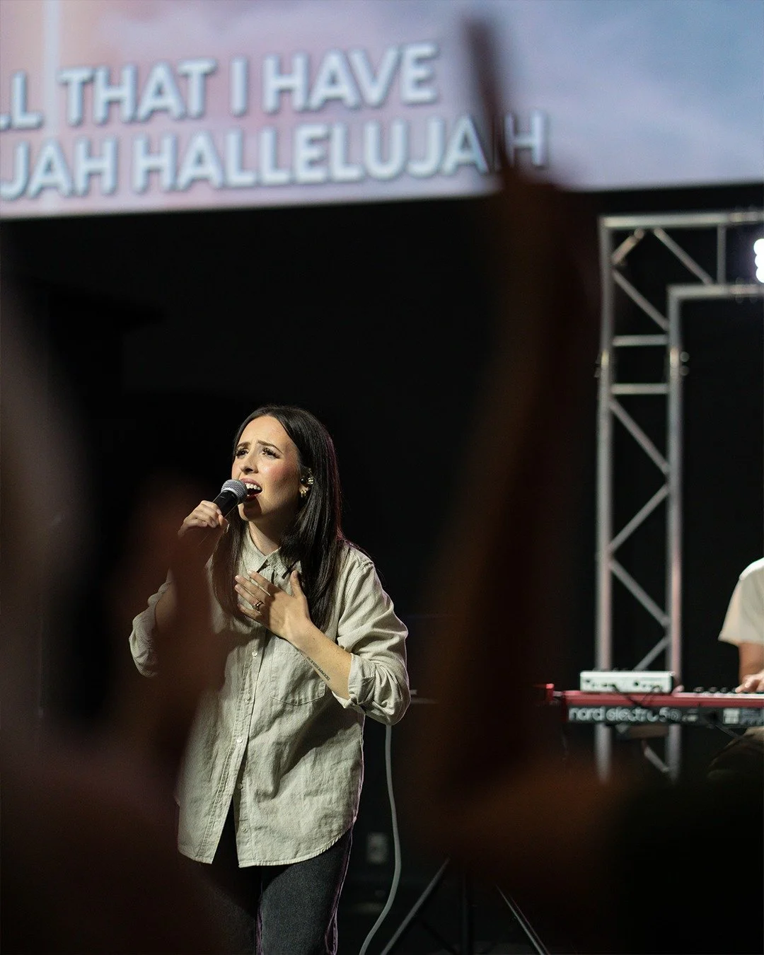 &quot;I've witnessed Your faithfulness
I've seen You breathe life within
So I'll pour out my praise again
You're worthy, God, You're worthy of all of it&quot;