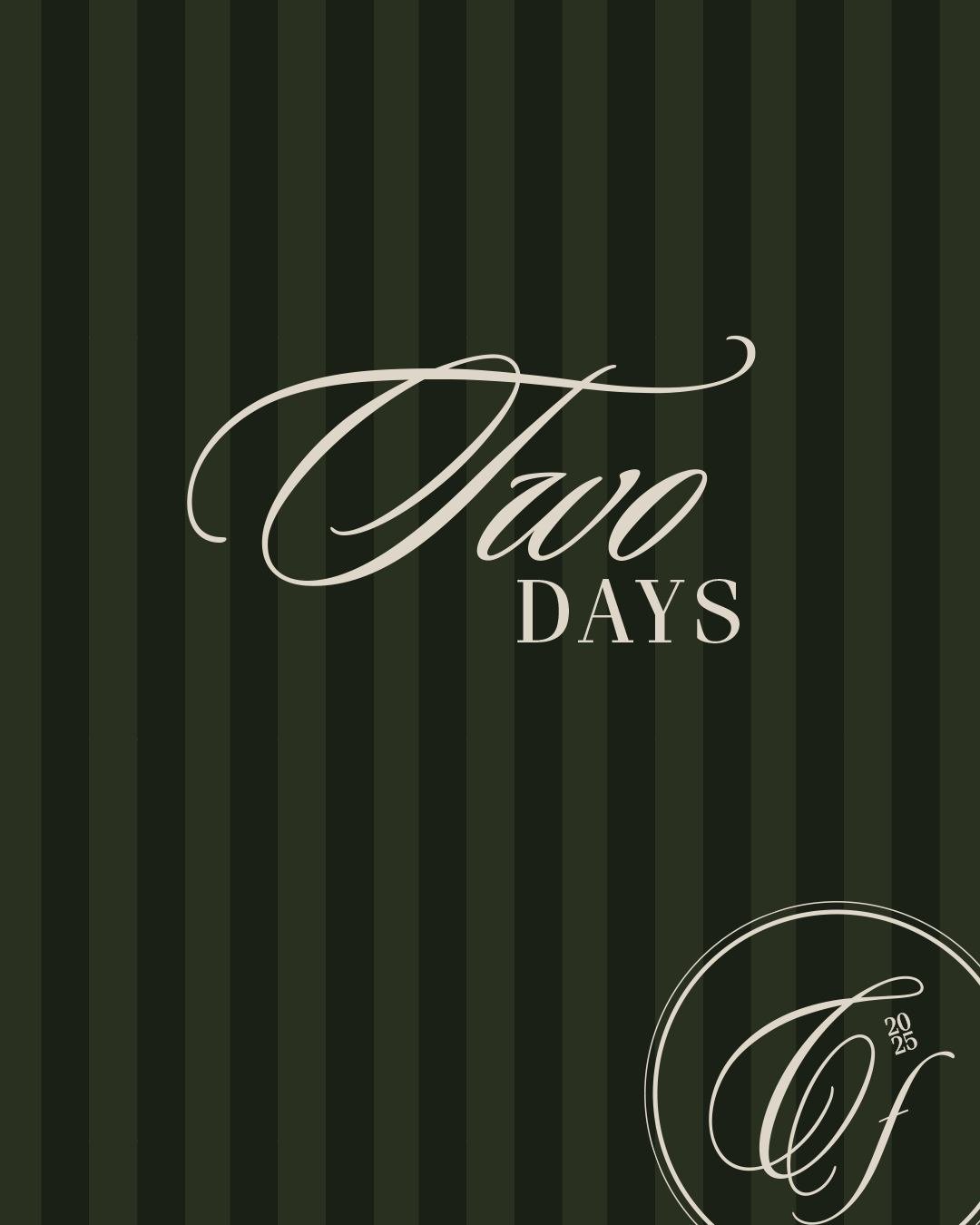 Only two days until our Christmas Eve Eve experience!