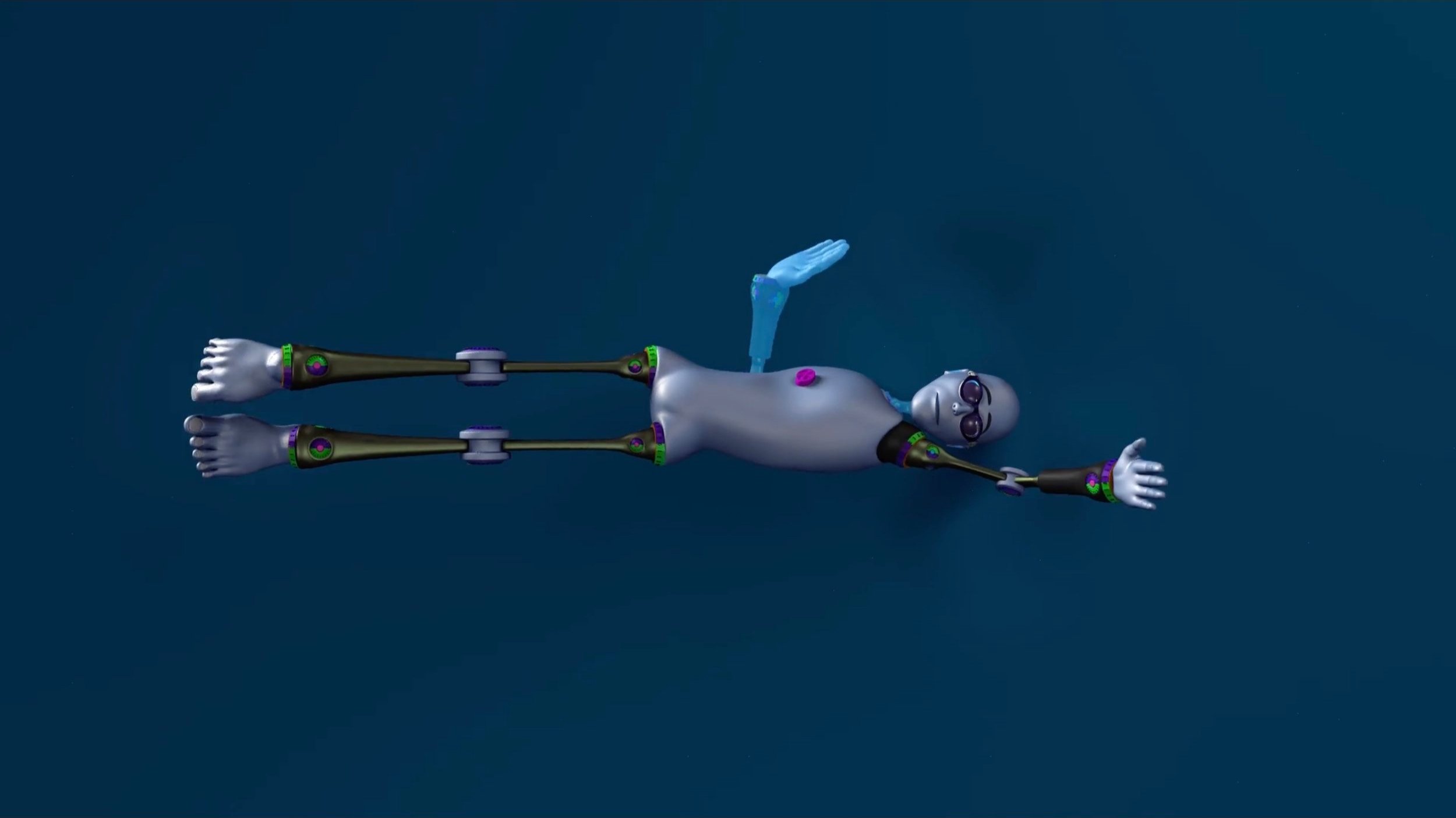 Bottom angle- Camera faces up towards the avatar so that you can see it from below