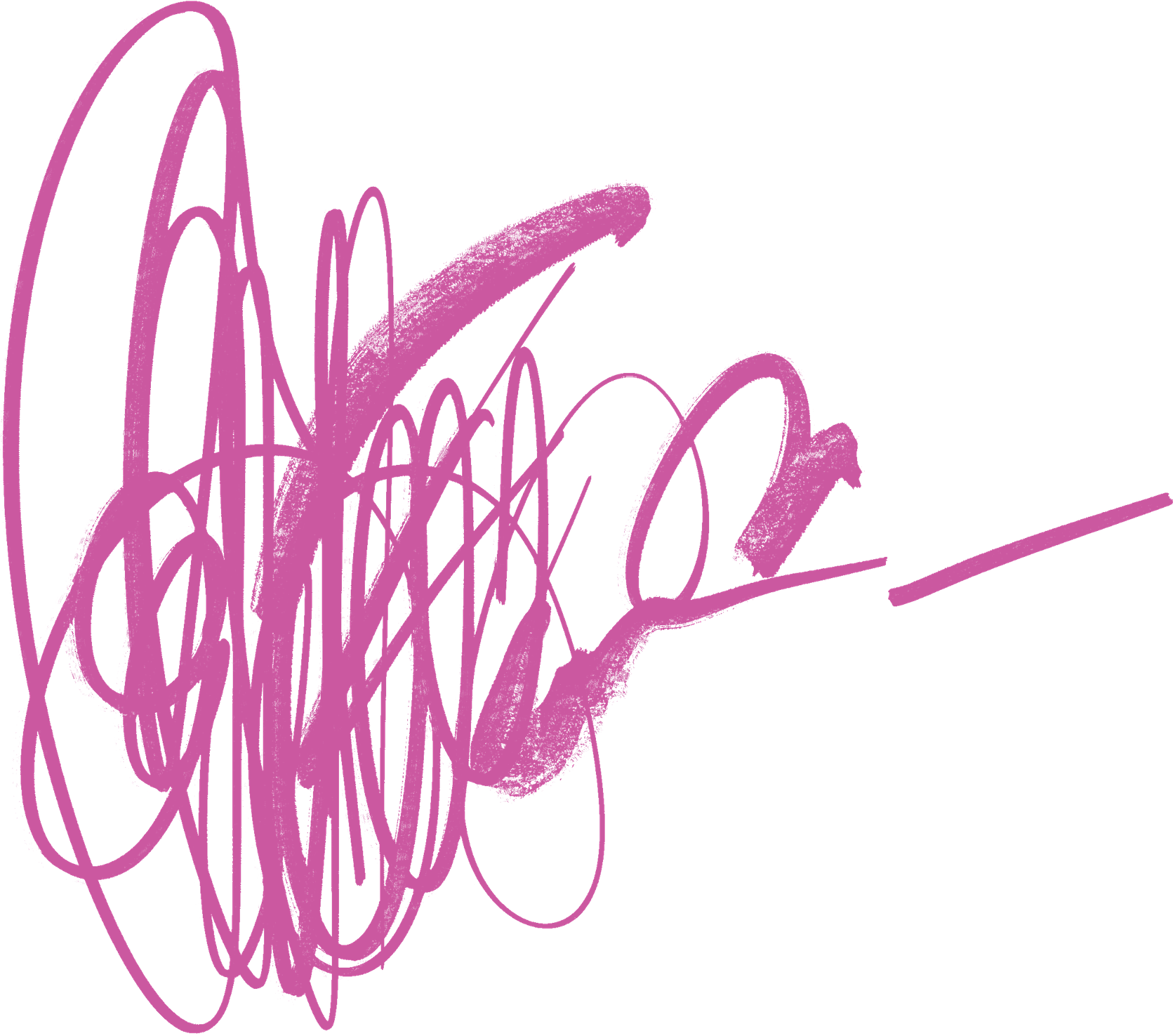 Dark pink scribble drawing