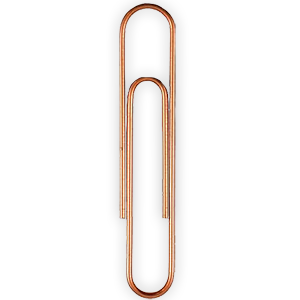 Rose gold paperclip