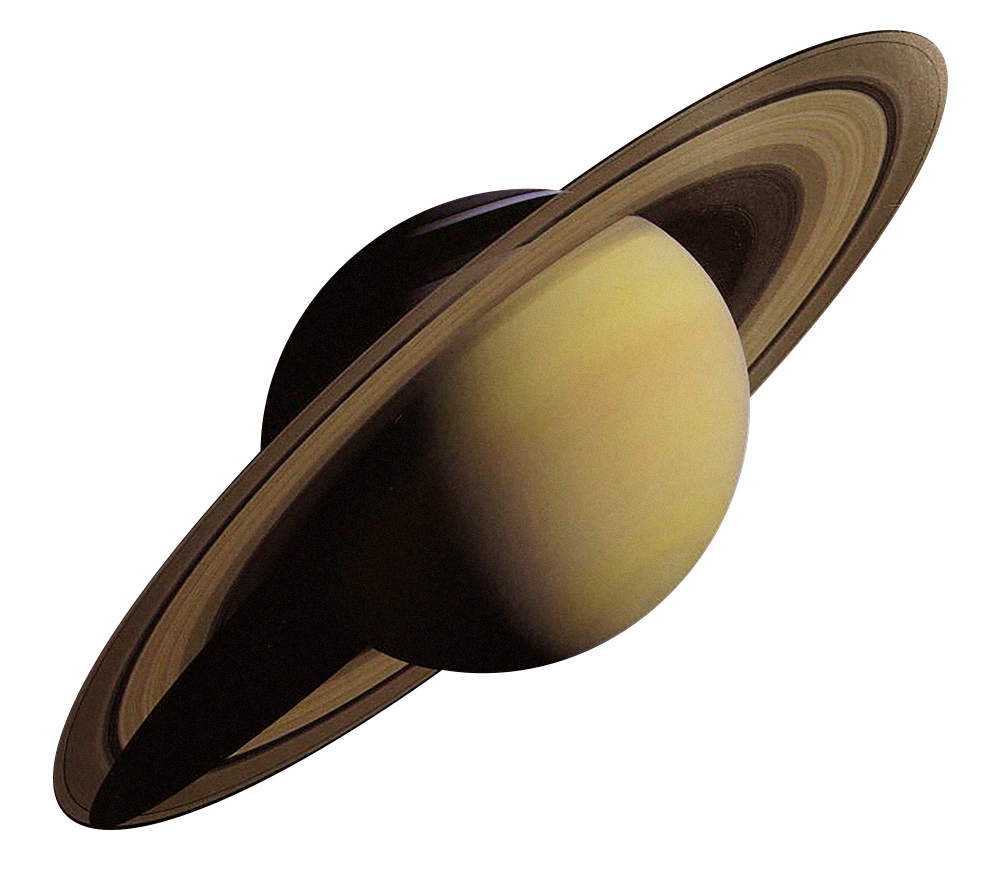 Saturn surrounded by rings