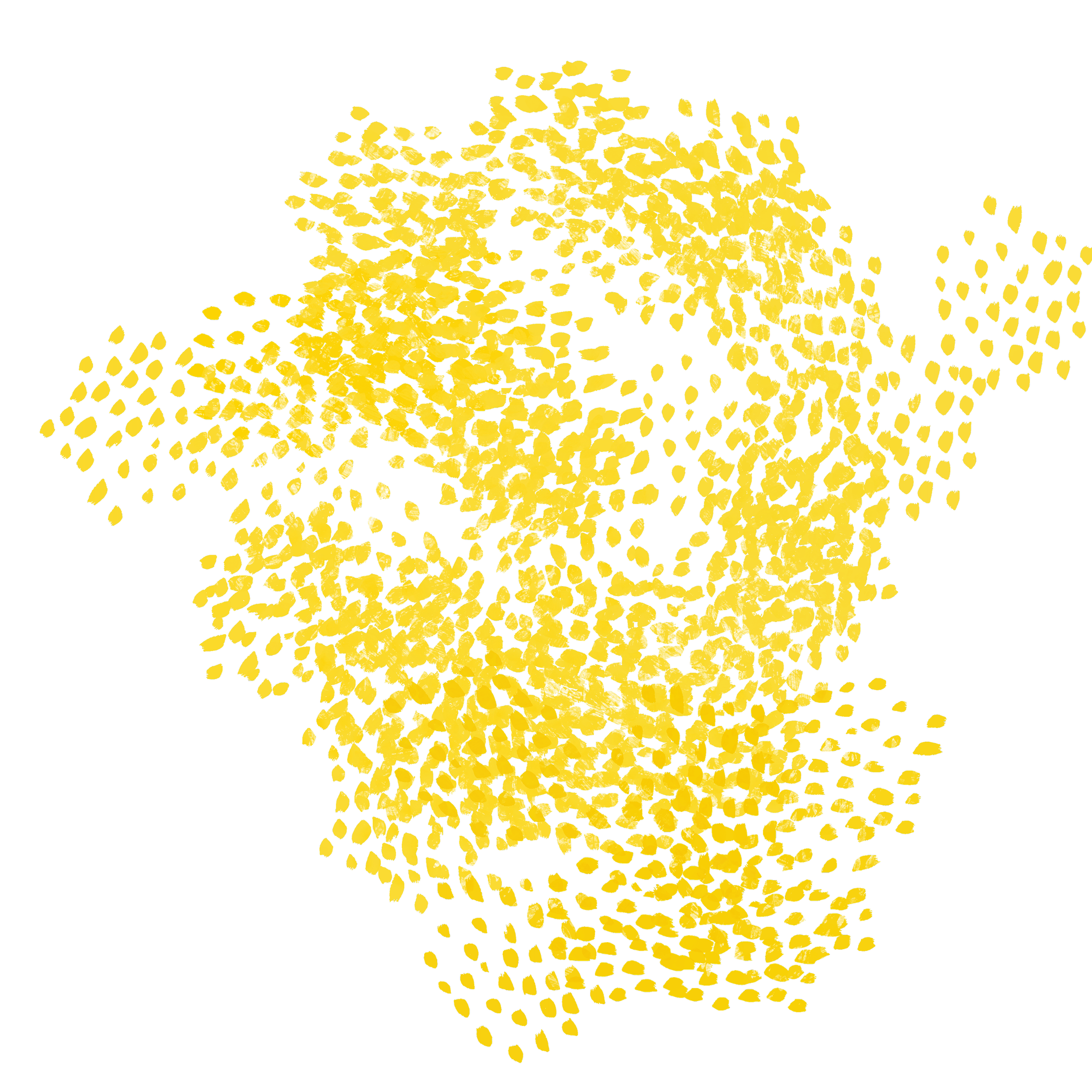 Graphic of yellow paintbrush marks