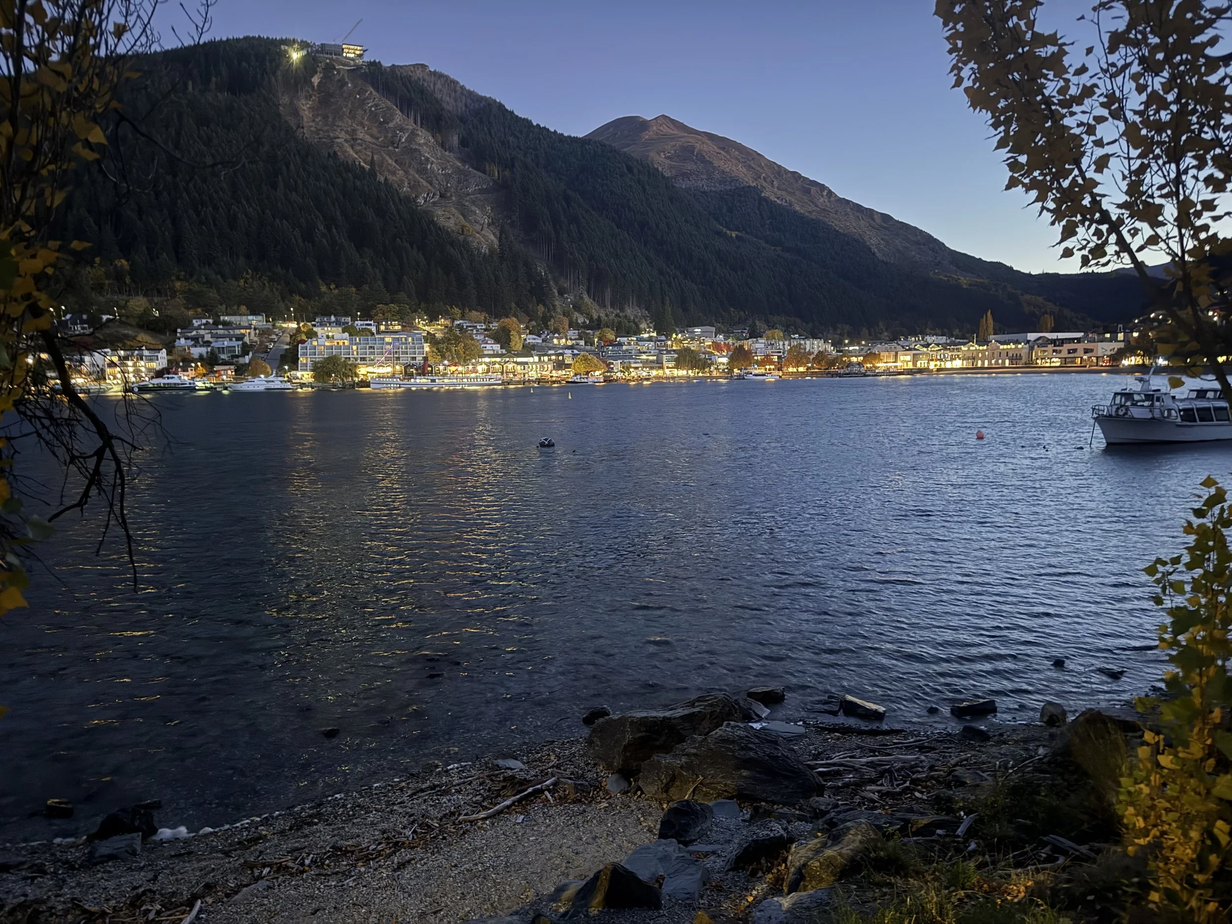 Queenstown, New Zealand 7 am from Queenstown Gardens