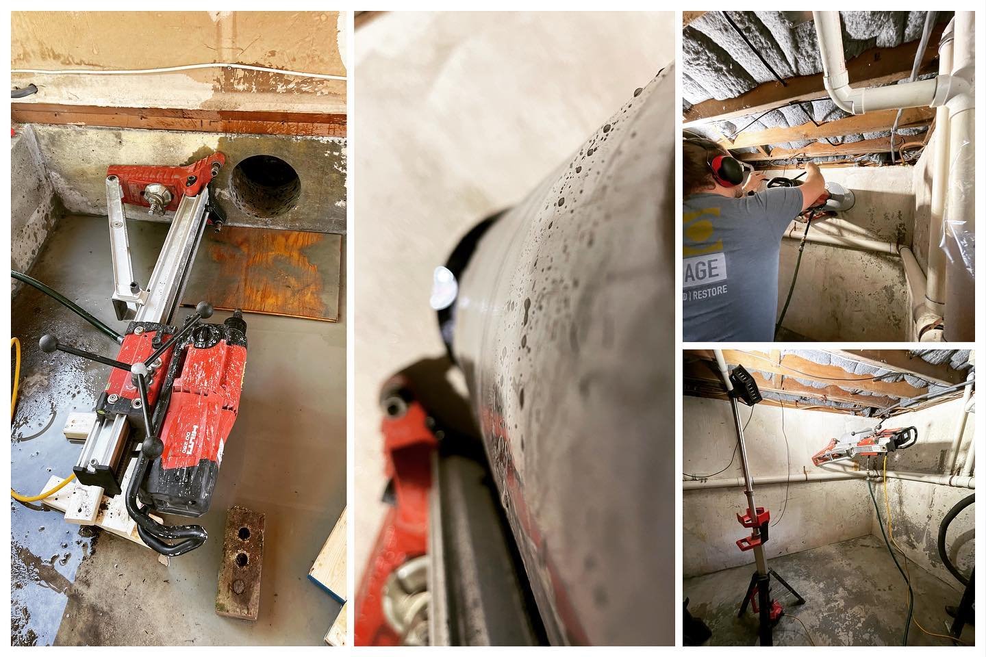 Ever wonder how to cut a big hole through concrete?  Well check this out then! @hilti makes this incredible drill that feels like your playing a very real arcade game when you operate it. It has a colorful digital display that gives you live torque f