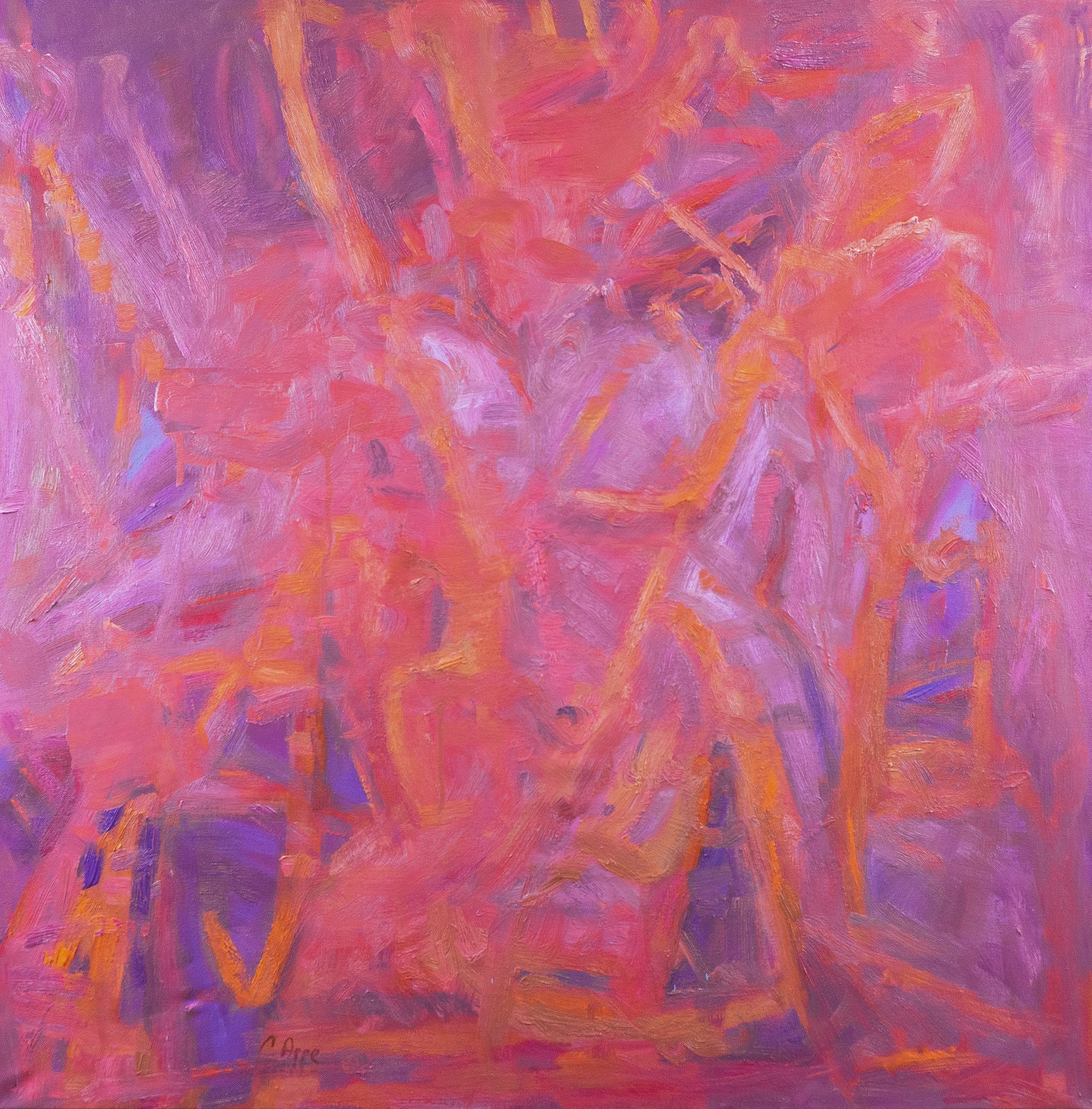 Roses Are..., 36" X 36", oil on canvas