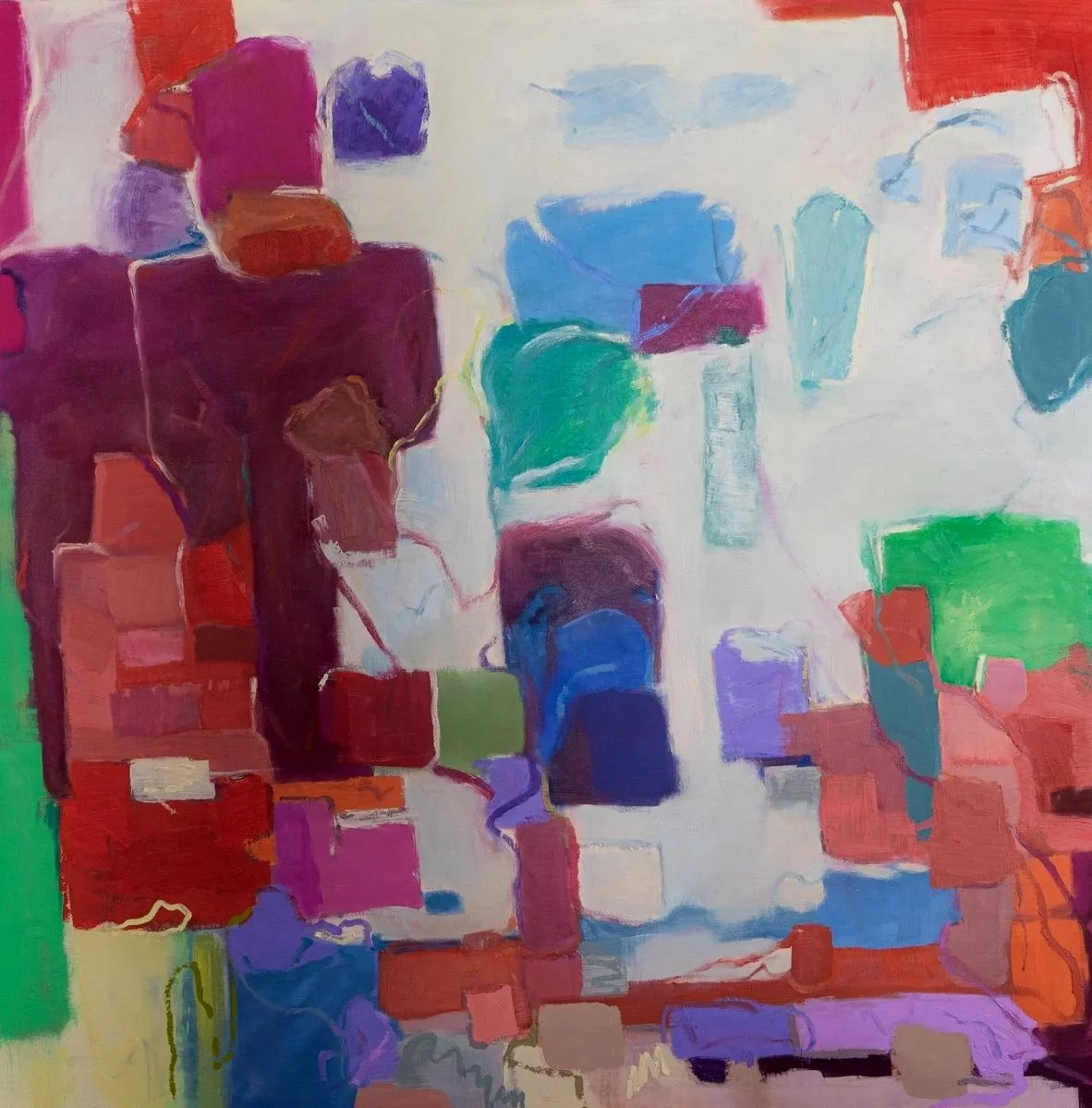 Unlocking Happiness 48" X 48", oil on canvas