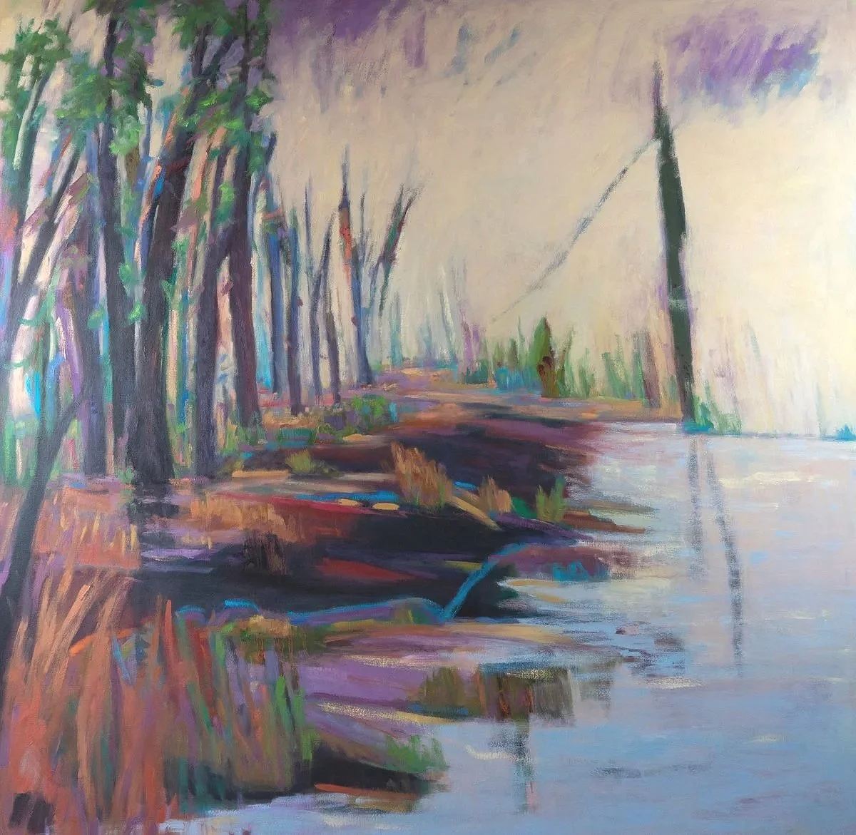 On the Intercoastal, 60" X 60", oil on canvas