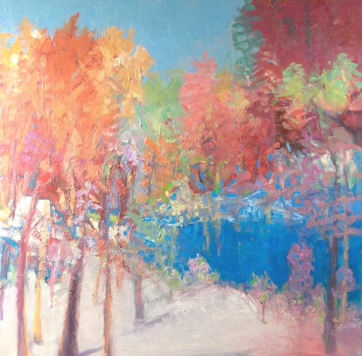 Woodland Pond, 36" X 36", oil on canvas