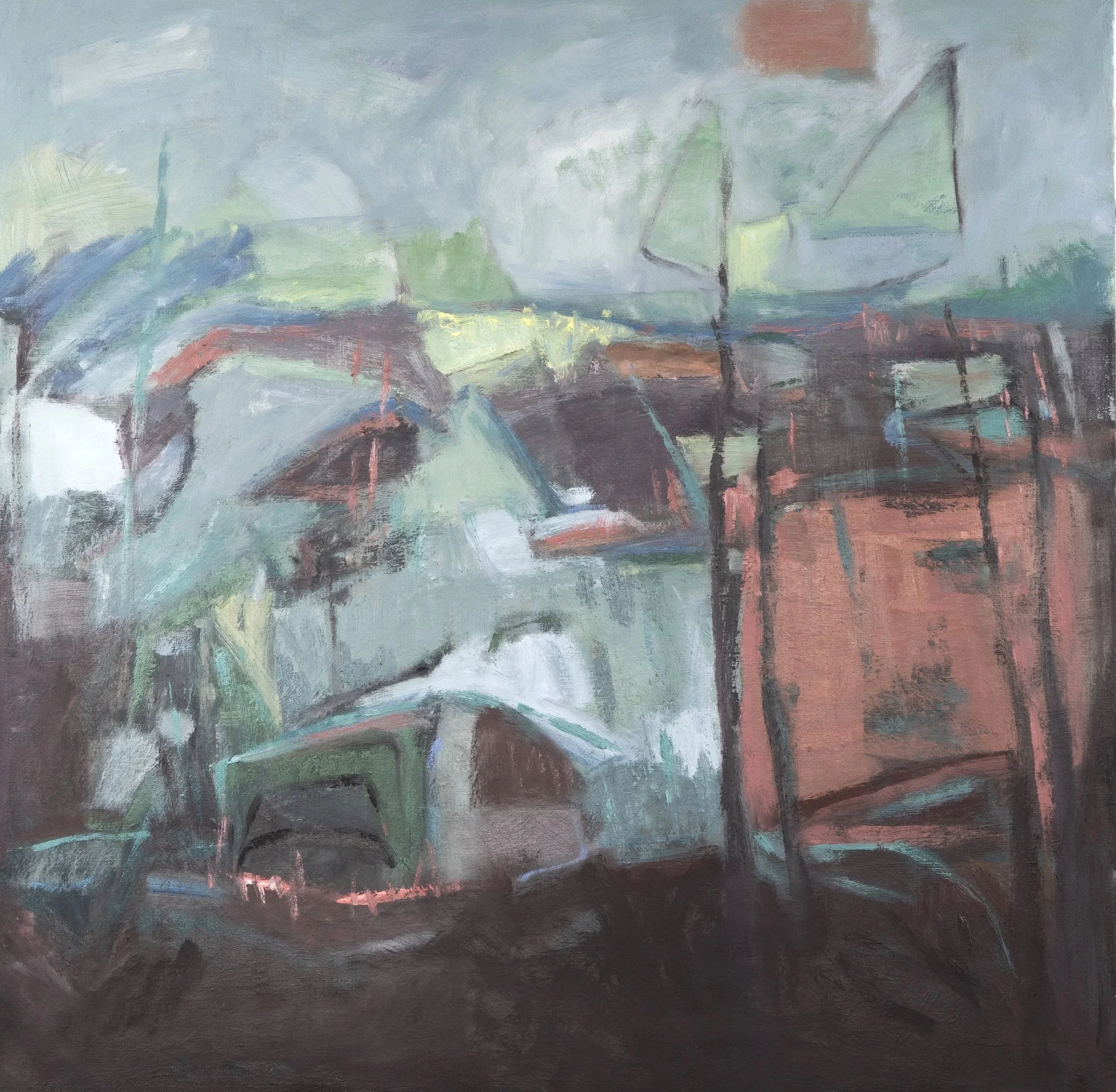 Bayside, 36" X 36", oil on canvas