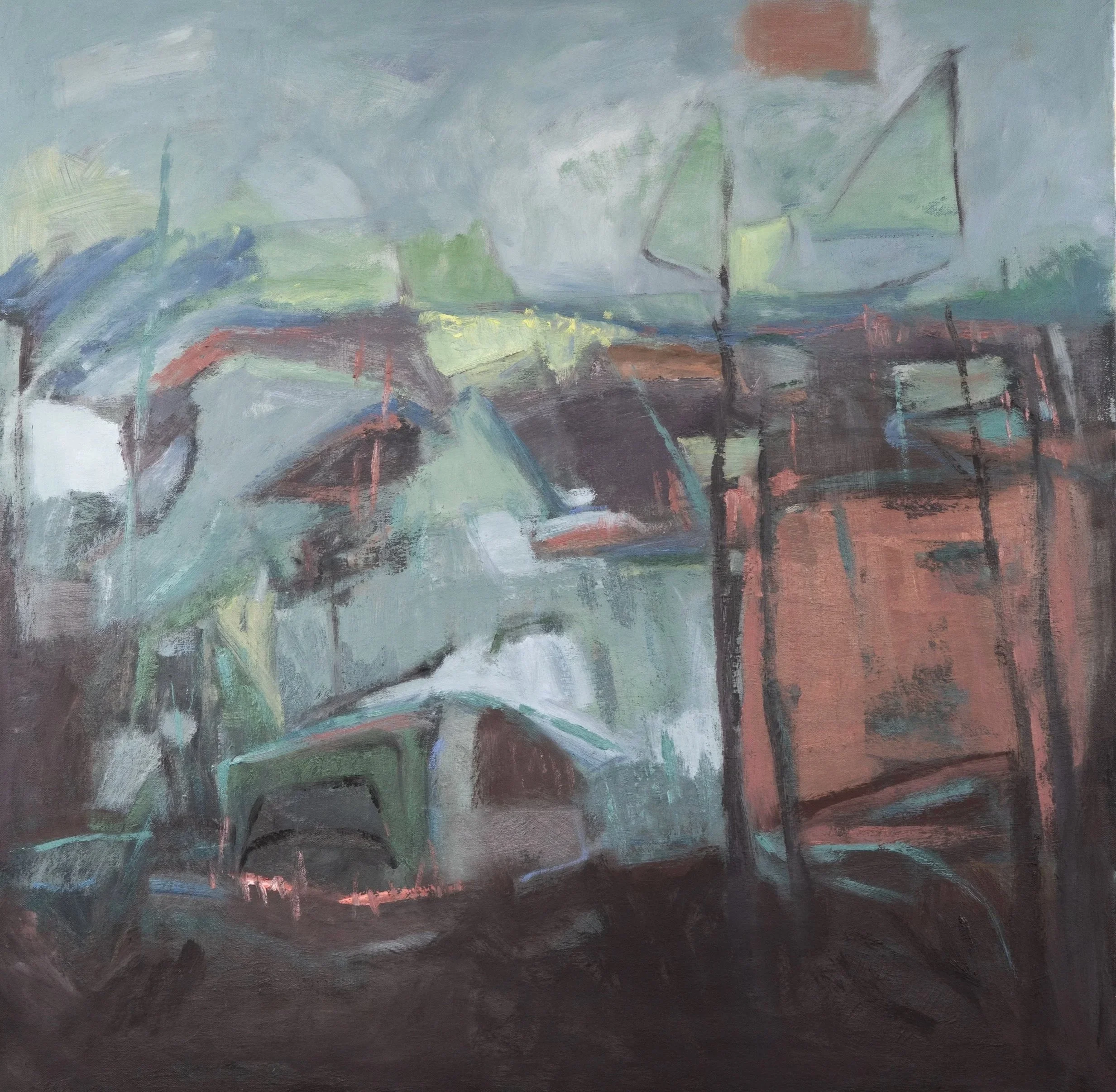 Bayside, 36" X 36", oil on canvas