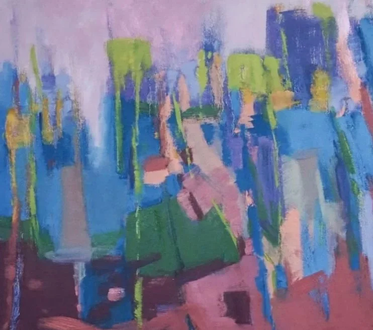 Violet Mist, 24" X 24", oil on canvas