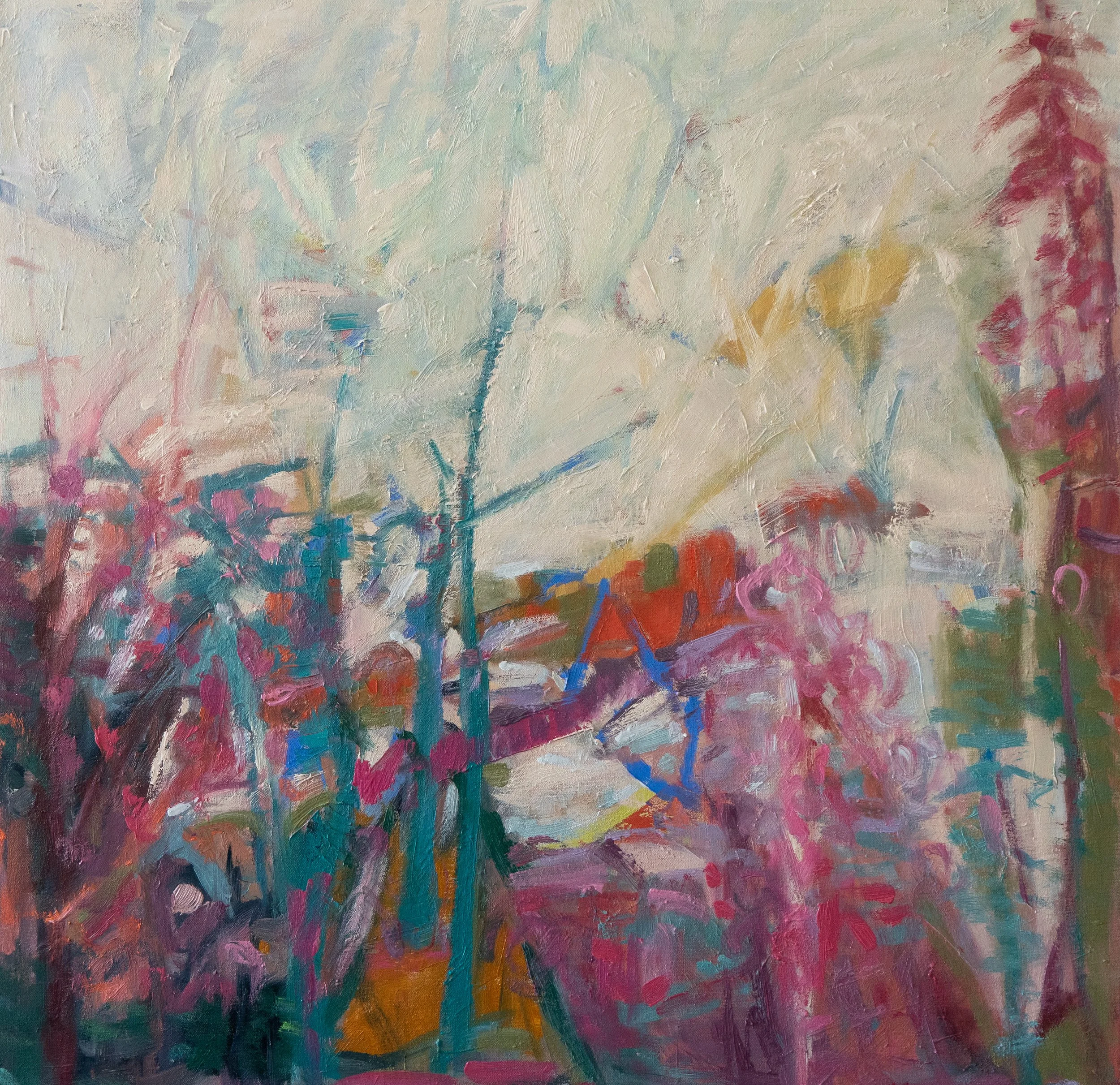 Into the Depth, 36" X 36", oil on canvas