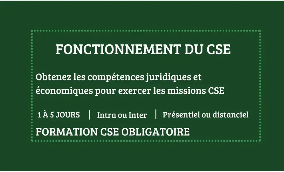 Formation CSE Tours -fonctionnement économique du CSE- élus cse - PRESENTIEL OU DISTANCIEL