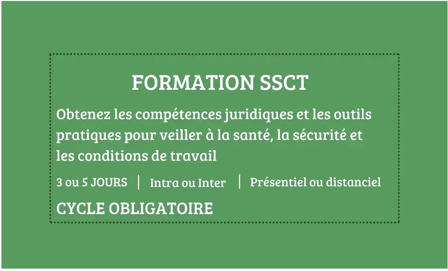 Formation CSE obligatoire SSCT-présentiel ou distanciel