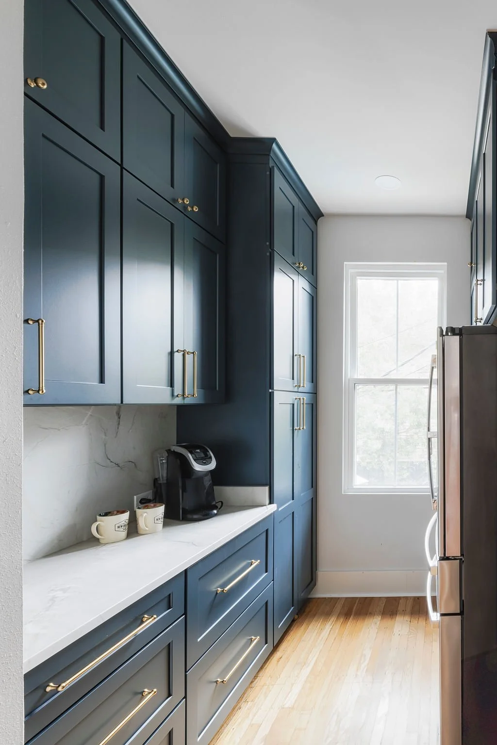 Navy pantry cabinetry
