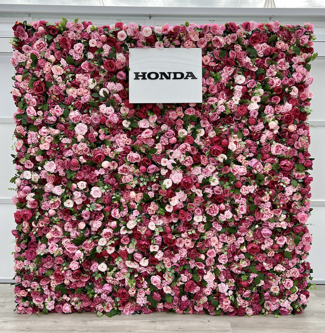 Custom Designed Floral Arrangements - Flower Walls for Honda Corporate Christmas Parties