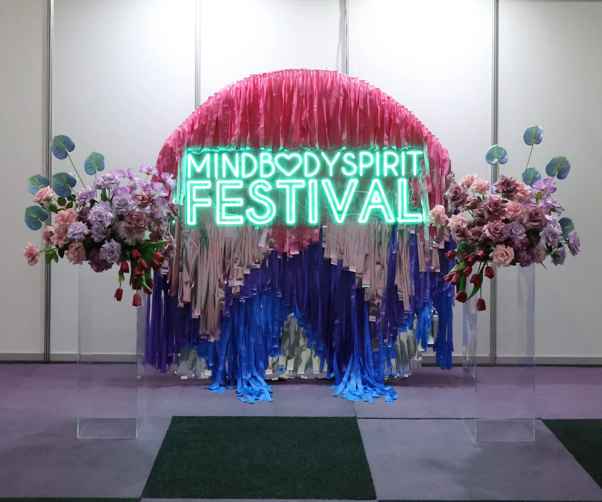 Flower wall hire range prop events