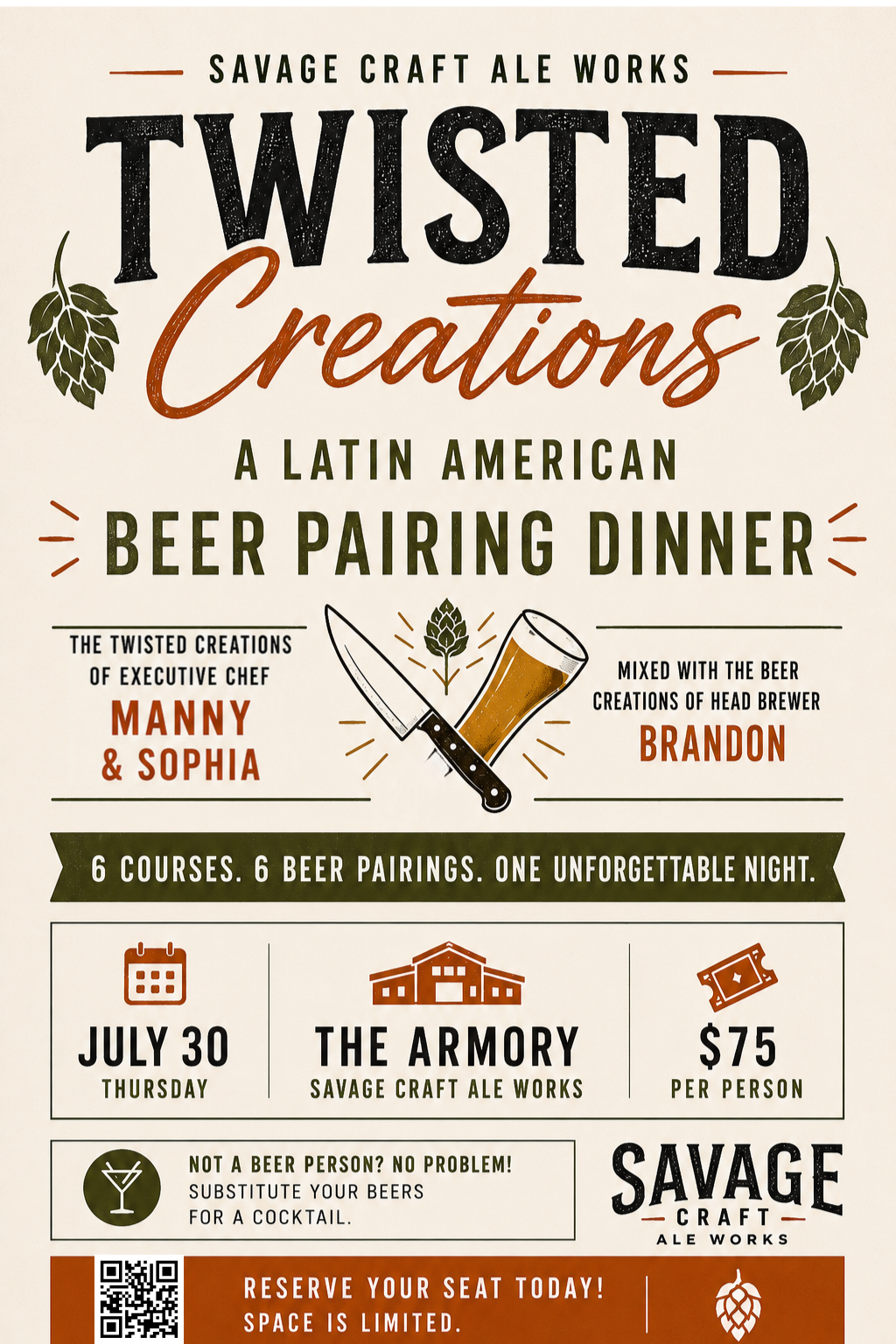 Twisted Dinner - A 6 course meal