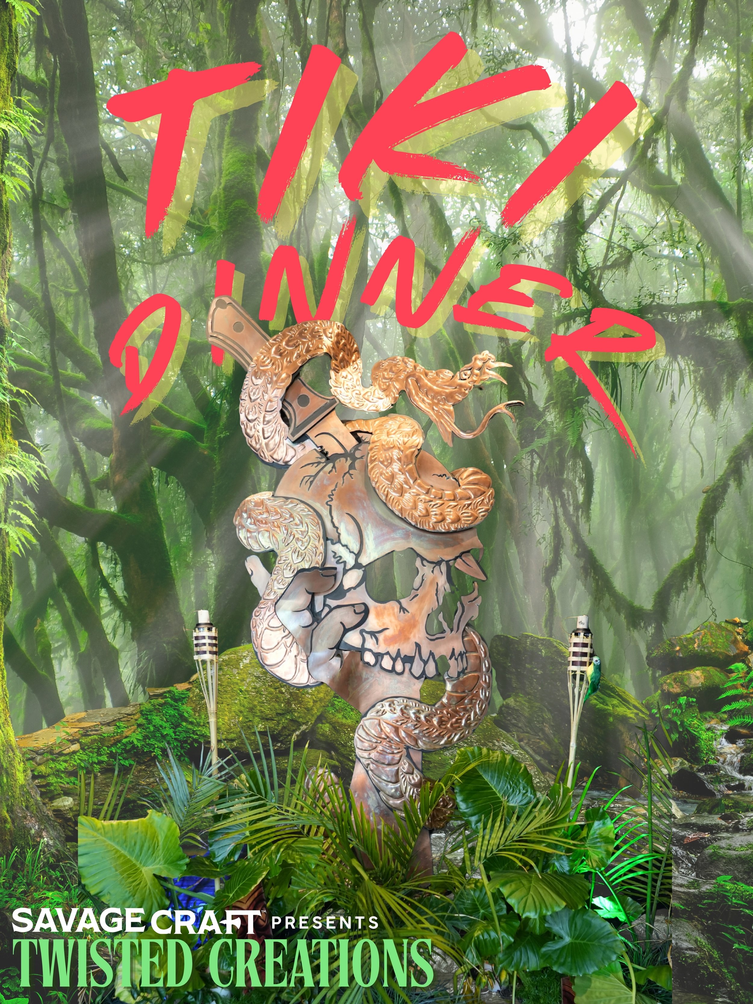 TWISTED CREATIONS 🗿Tiki Dinner 🏝️
A six-course Hawaiian-inspired dining experience, where each course showcases bold island flavours and fresh ingredients. To complete the experience, enjoy two handcrafted Tiki-style cocktails, expertly created to 
