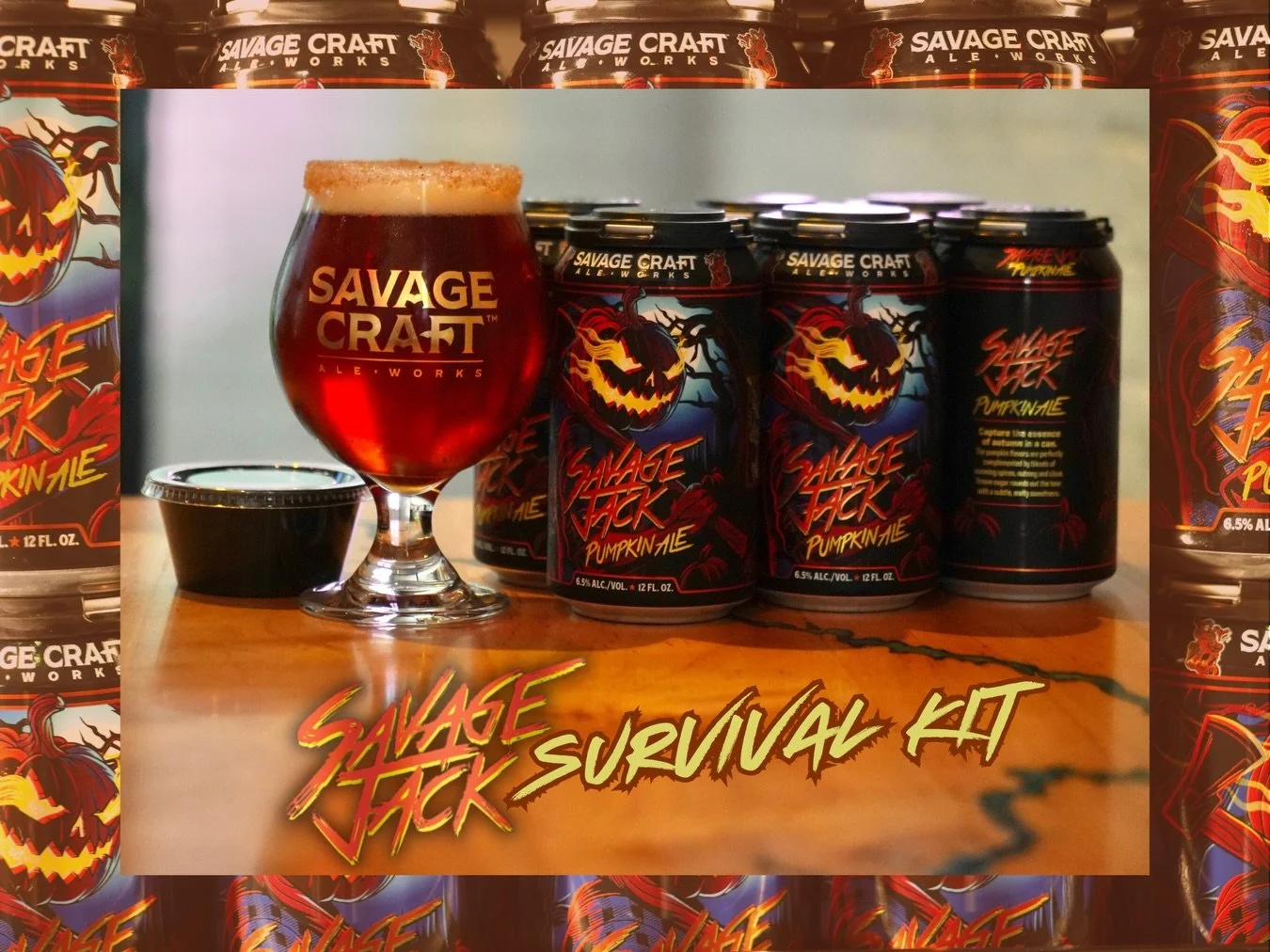 THE SAVAGE JACK SURVIVAL KIT 🎃 Everything you need to survive fall in one dangerously good package. Savage Jack Pumpkin Ale 6-pack, a glass, and the perfect sugar rim to keep those autumn cravings under control.

Grab yours before they disappear!

#