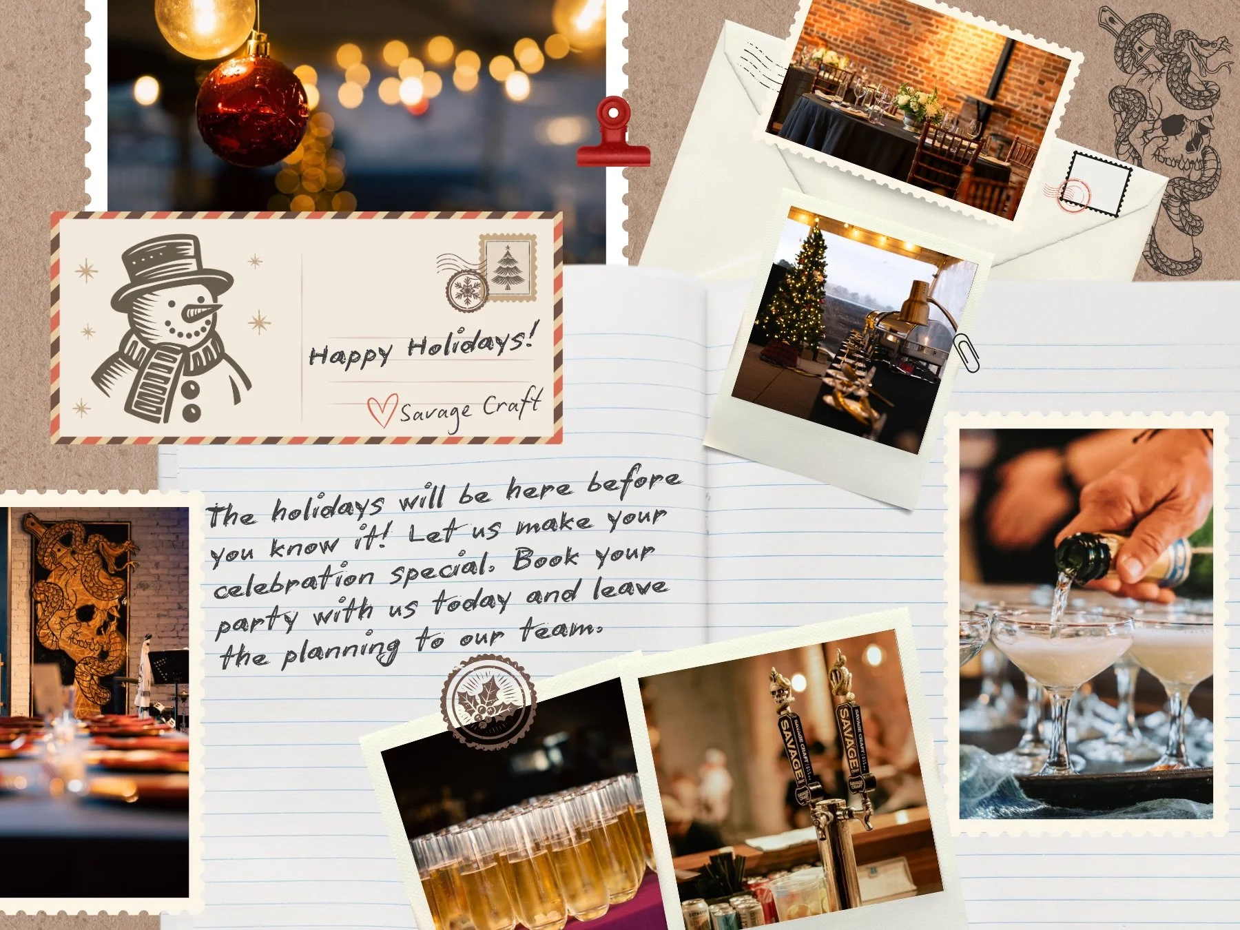 Whether you&rsquo;re planning a festive family gathering, a fun night out with friends, or the ultimate office party, we have the perfect spaces for your holiday celebrations. Choose from our three unique venues: the Armory, the Mooneyhan Room, or th