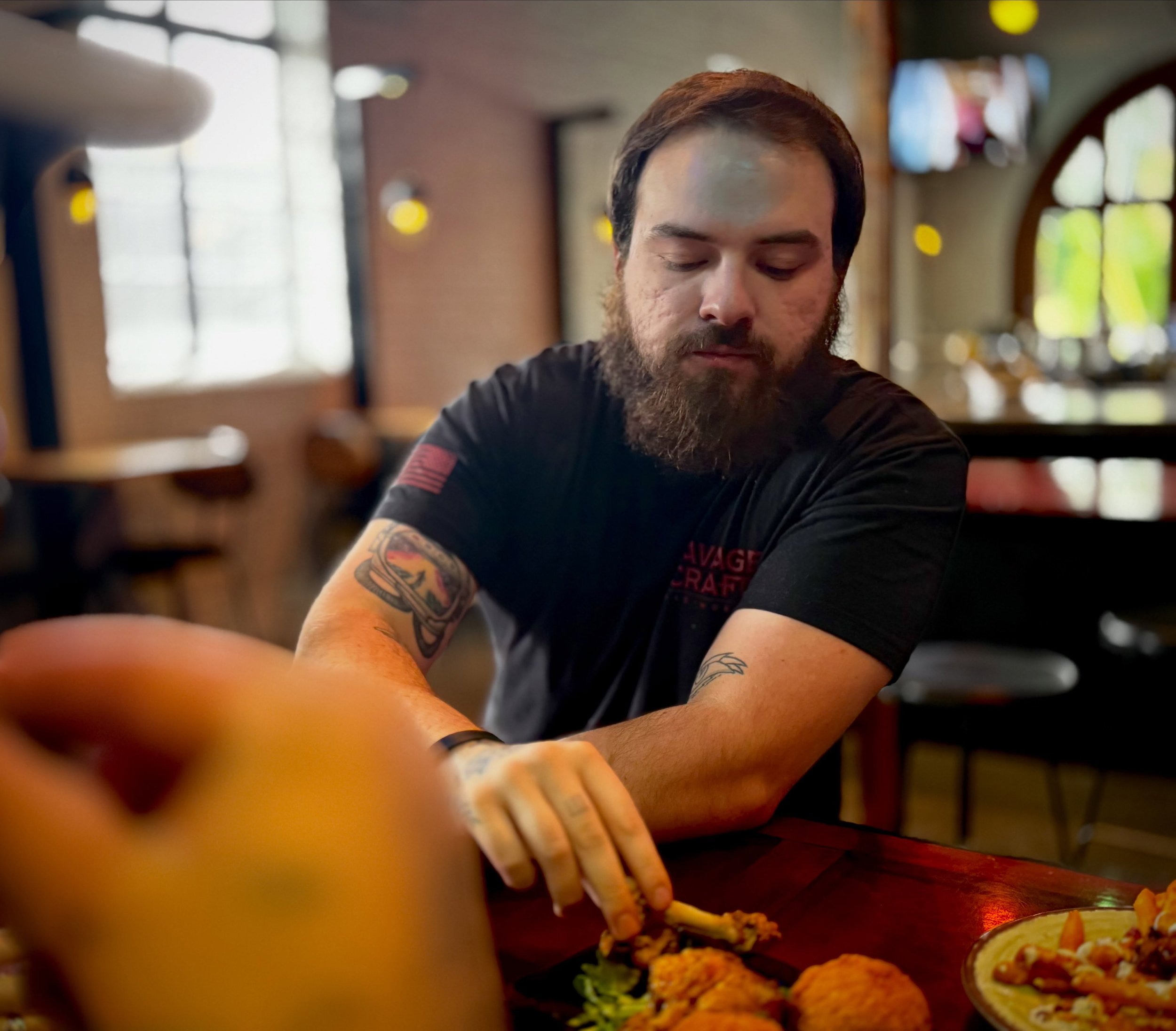 RAINY DAY ALERT 🚨 

It may be wet and grey outside, but we&rsquo;re ready to celebrate the weekend here at Savage. Enjoy our rainy day platter for $20! This includes chicken wings, Mac balls AND a flight of Savage Beer (upgrade to Galaxy Fries for $