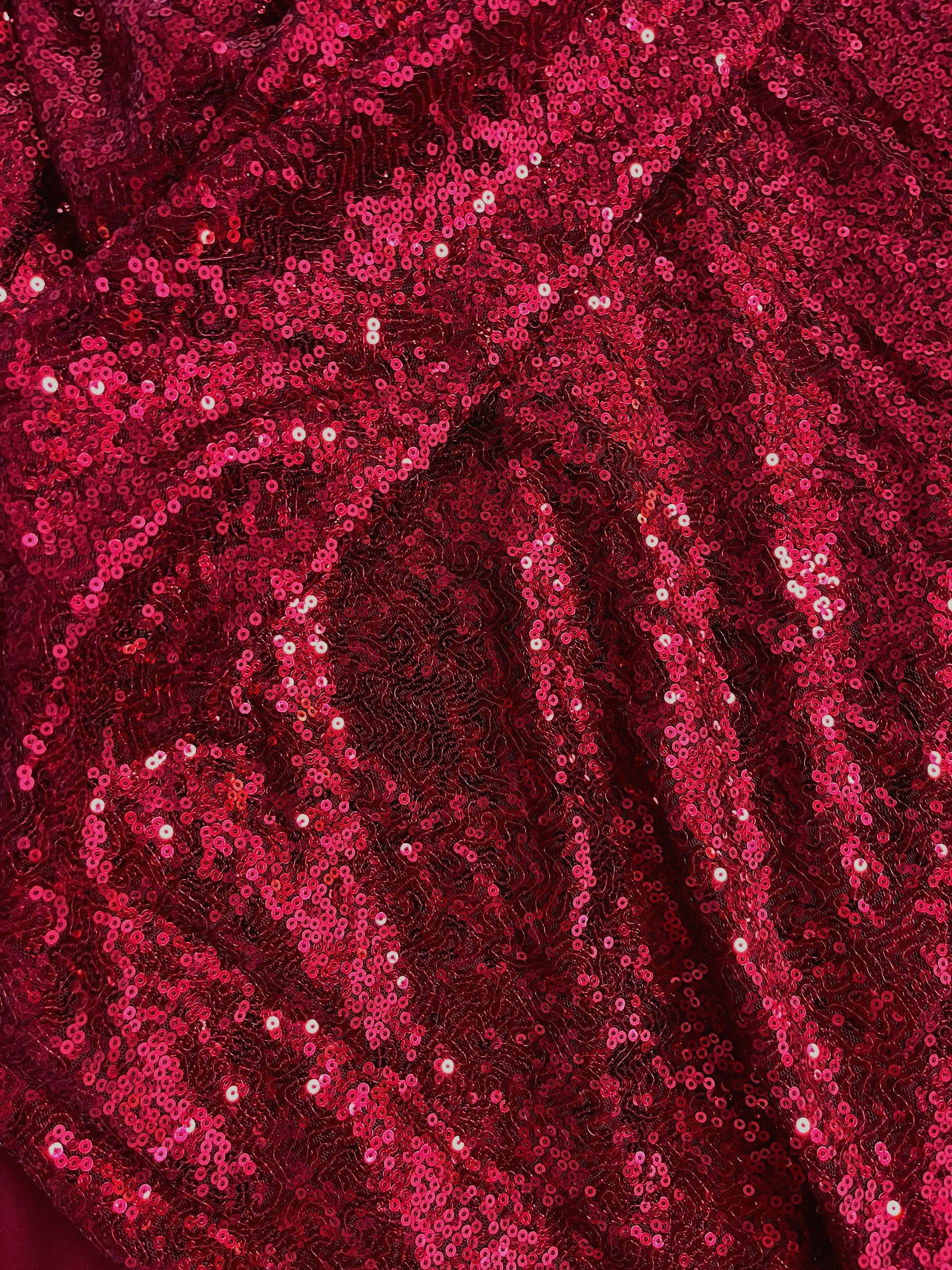 Red sequin arch cover