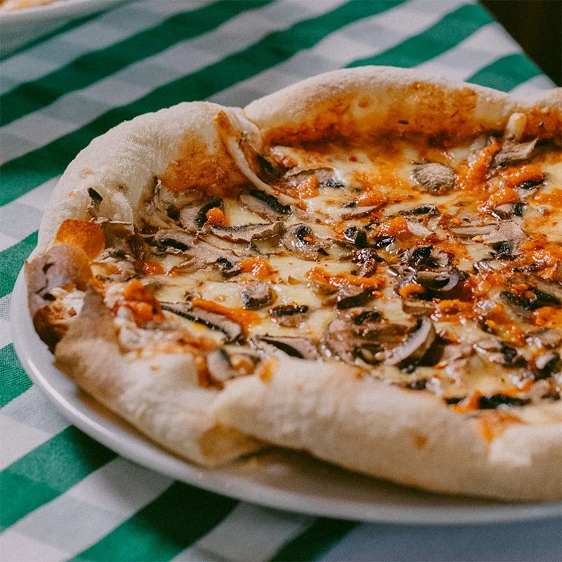 Pizza de champiñones en Guadalajara, Jalisco