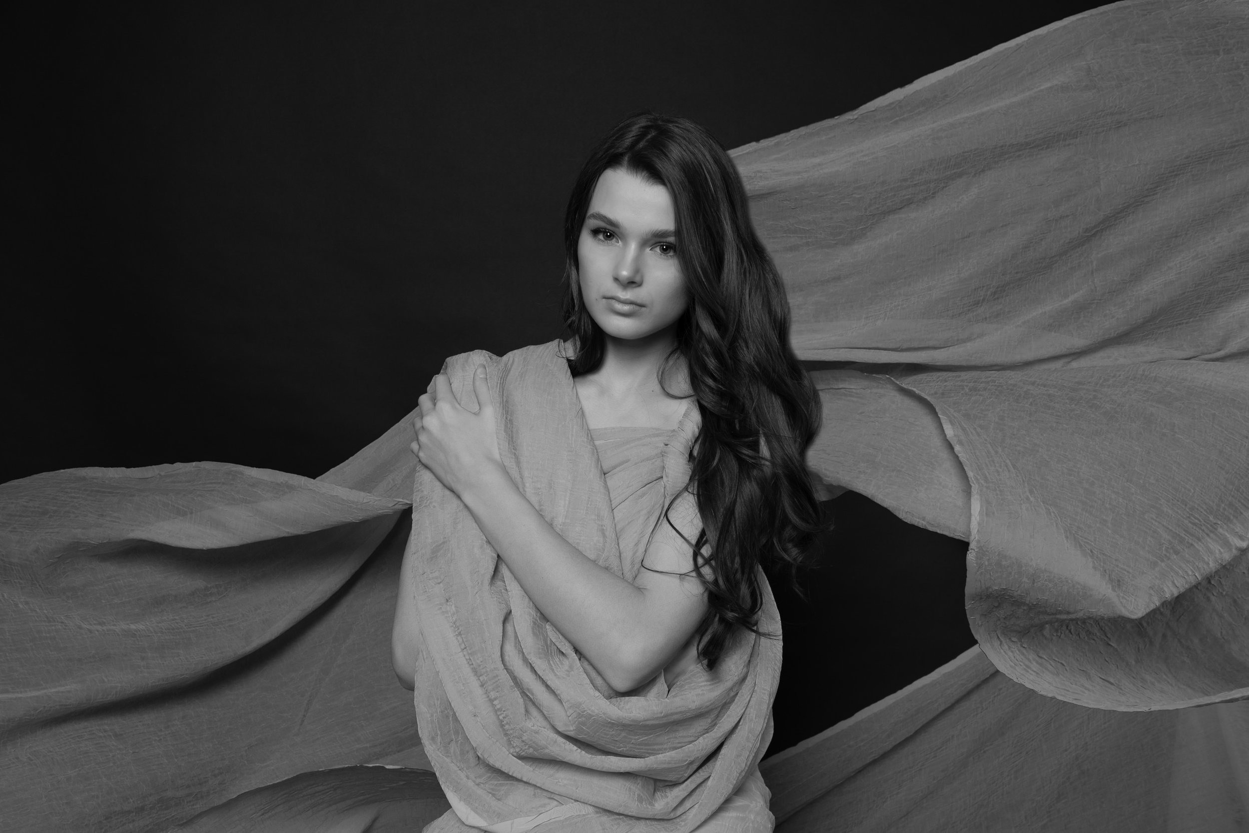 Black and white female model with flowing fabric.jpg